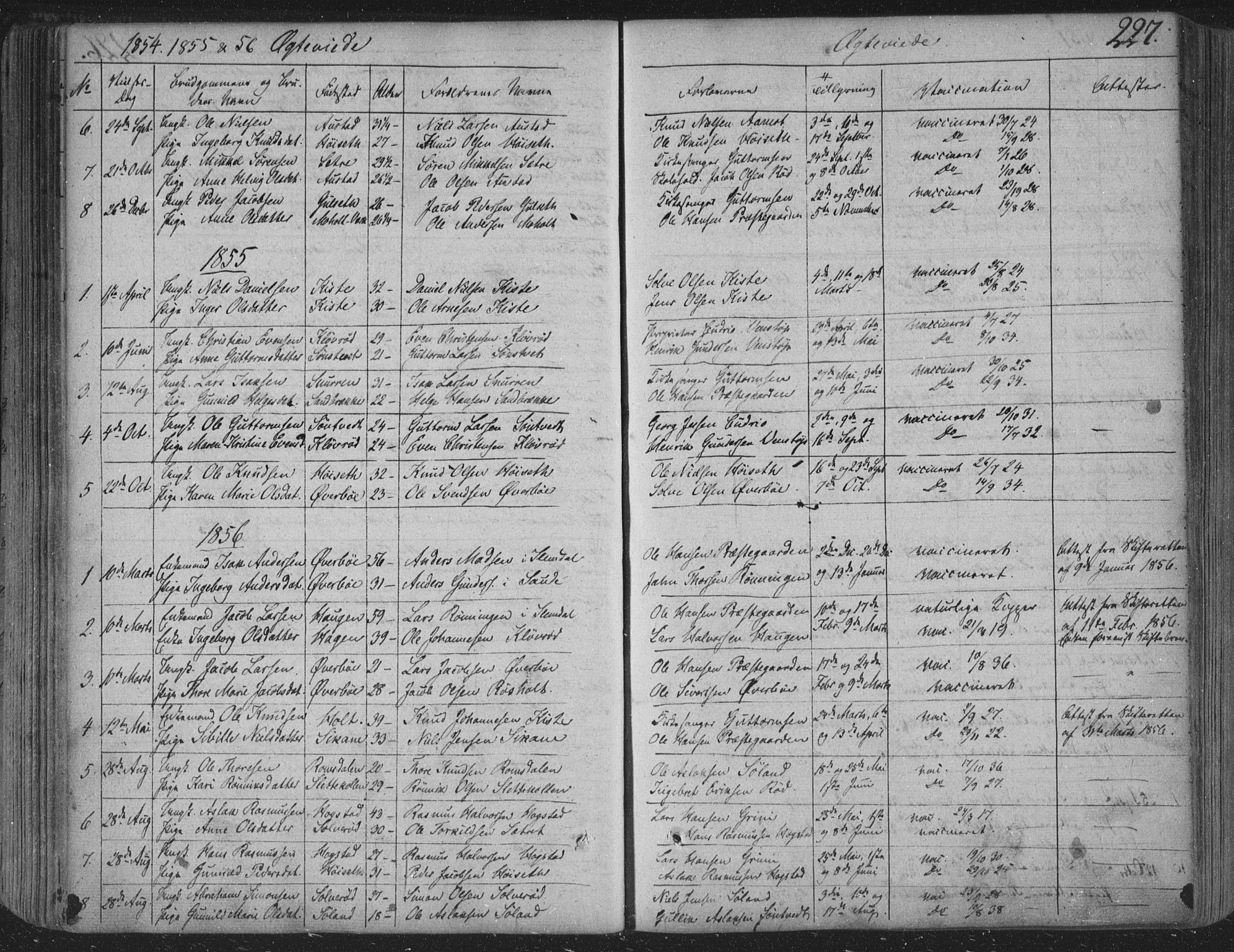 Siljan kirkebøker, SAKO/A-300/F/Fa/L0001: Parish register (official) no. 1, 1831-1870, p. 227