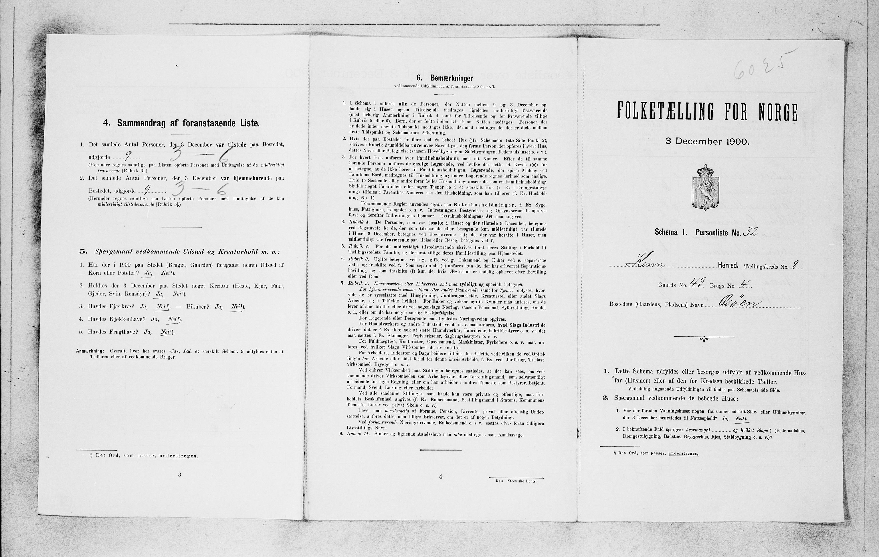 SAB, 1900 census for Kinn, 1900, p. 890