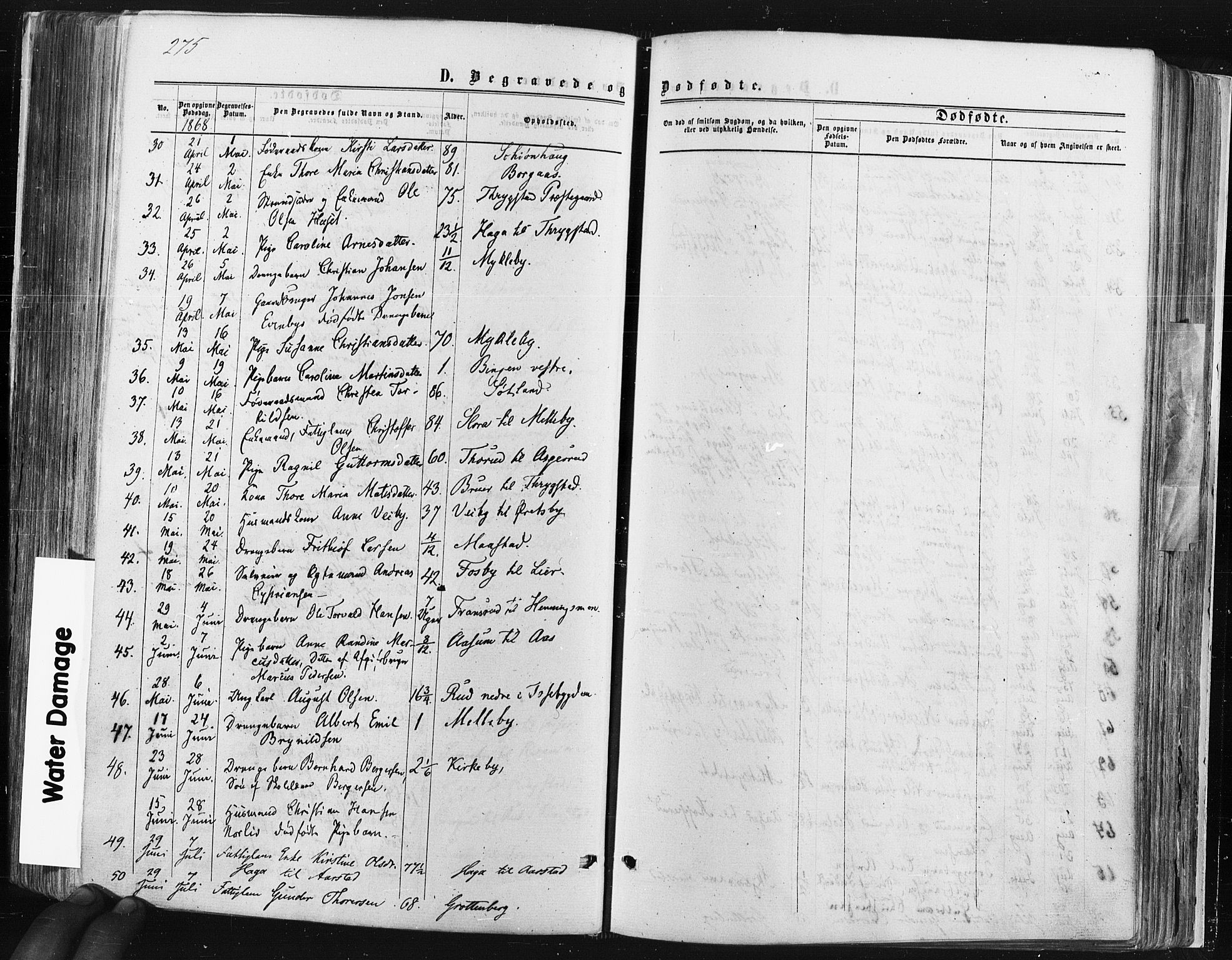 Trøgstad prestekontor Kirkebøker, SAO/A-10925/F/Fa/L0009: Parish register (official) no. I 9, 1865-1877, p. 275