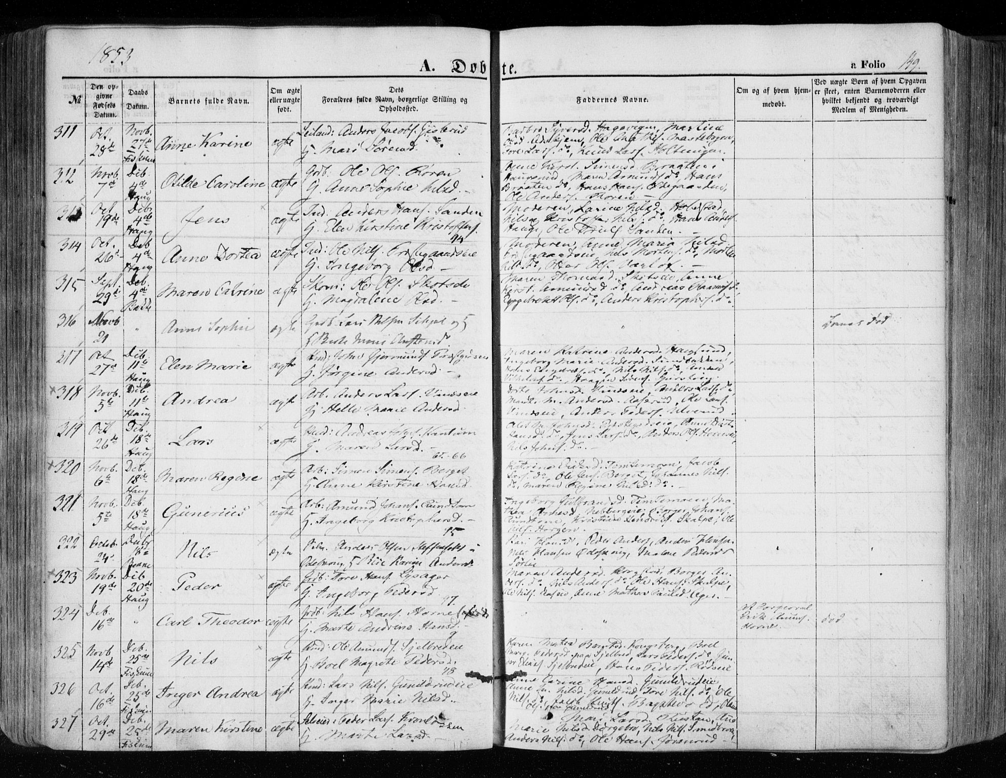 Eiker kirkebøker, AV/SAKO-A-4/F/Fa/L0014: Parish register (official) no. I 14, 1846-1854, p. 149