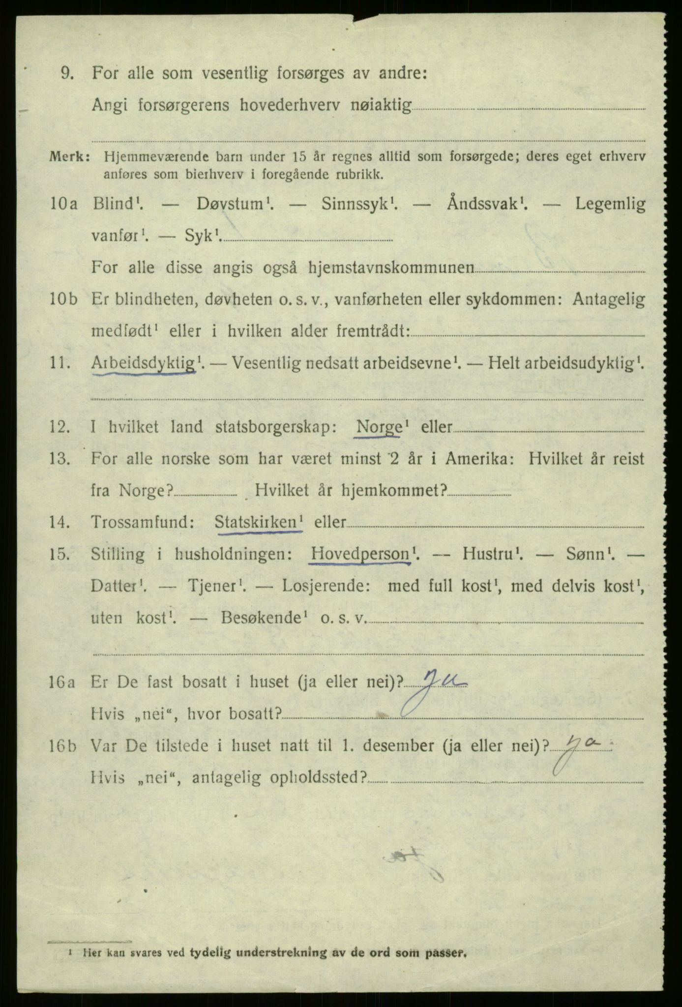 SAB, 1920 census for Bremanger, 1920, p. 3527