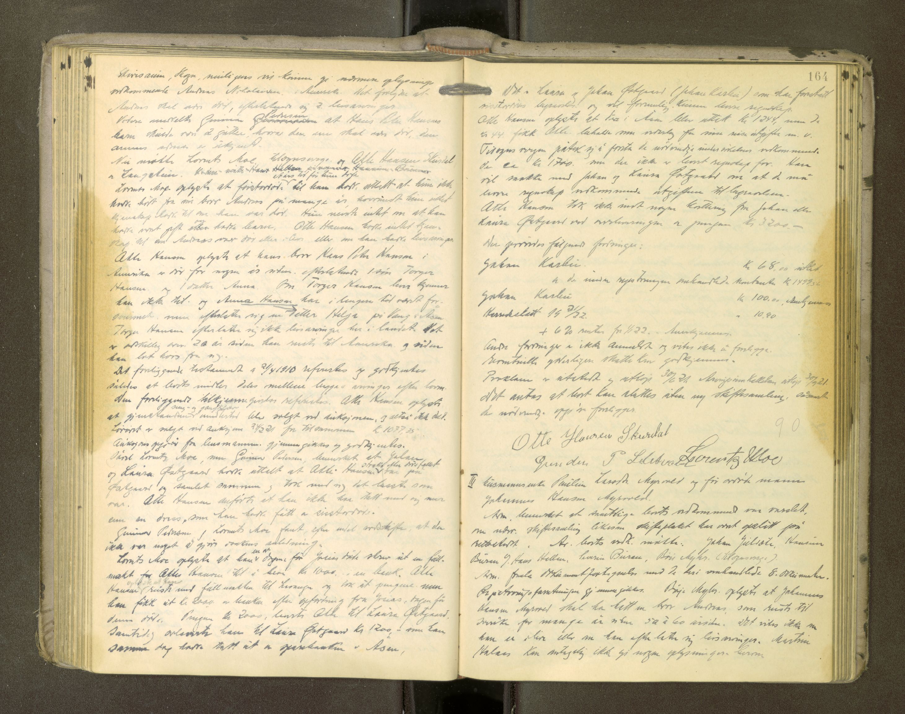 Stjør- og Verdal sorenskriveri, AV/SAT-A-4167/1/3/3B/L0013: Skifteforhandlingsprotokoll, 1919-1923, p. 164