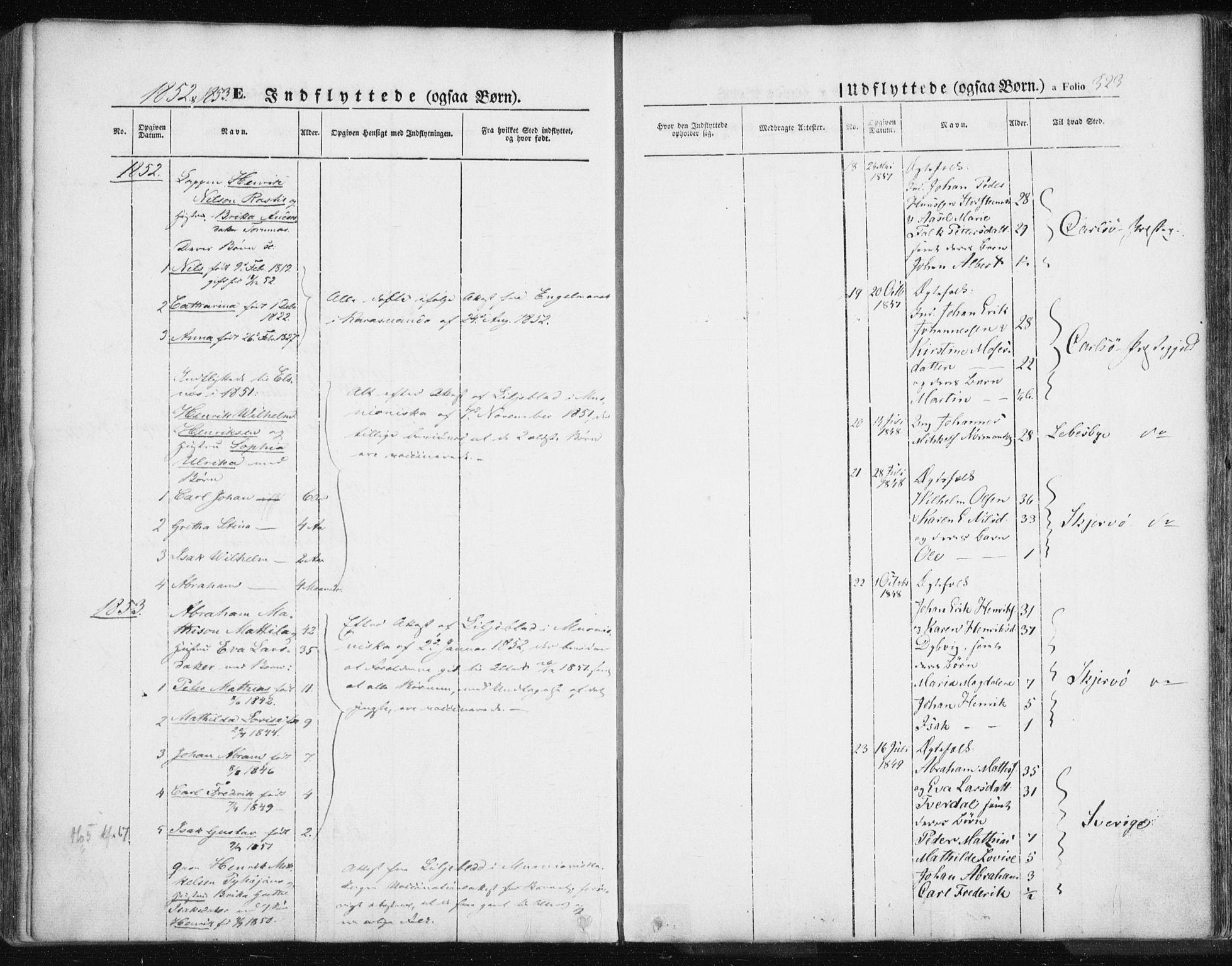 Lyngen sokneprestembete, AV/SATØ-S-1289/H/He/Hea/L0004kirke: Parish register (official) no. 4, 1839-1858, p. 323