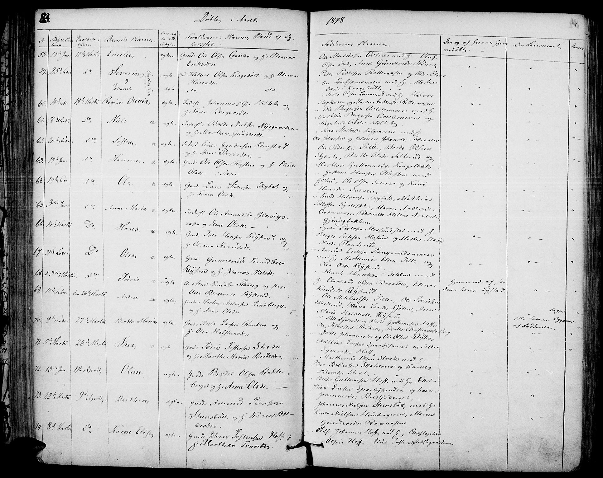 Hof prestekontor, AV/SAH-PREST-038/H/Ha/Haa/L0007: Parish register (official) no. 7, 1841-1848, p. 83