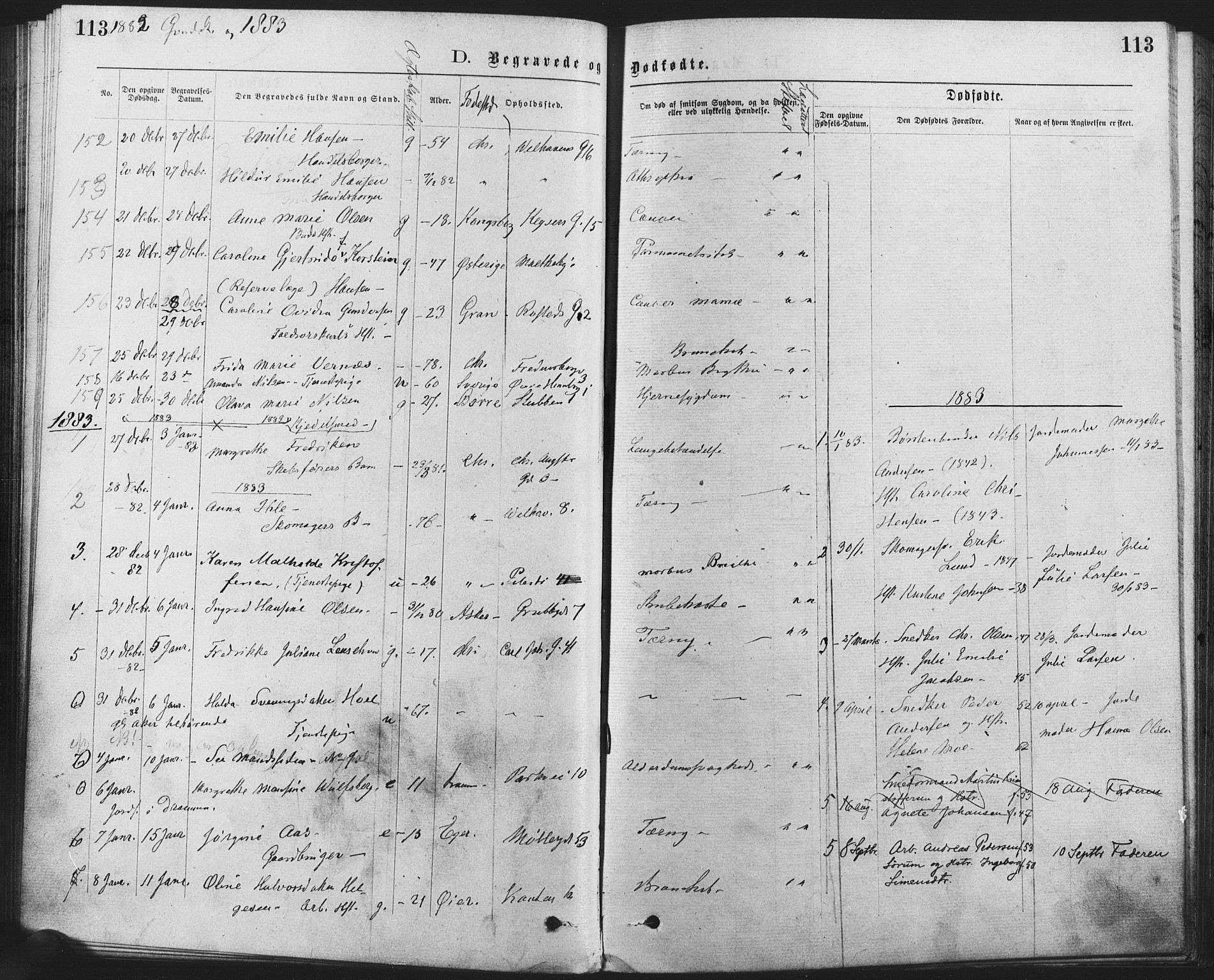 Trefoldighet prestekontor Kirkebøker, SAO/A-10882/F/Fd/L0002: Parish register (official) no. IV 2, 1877-1885, p. 113