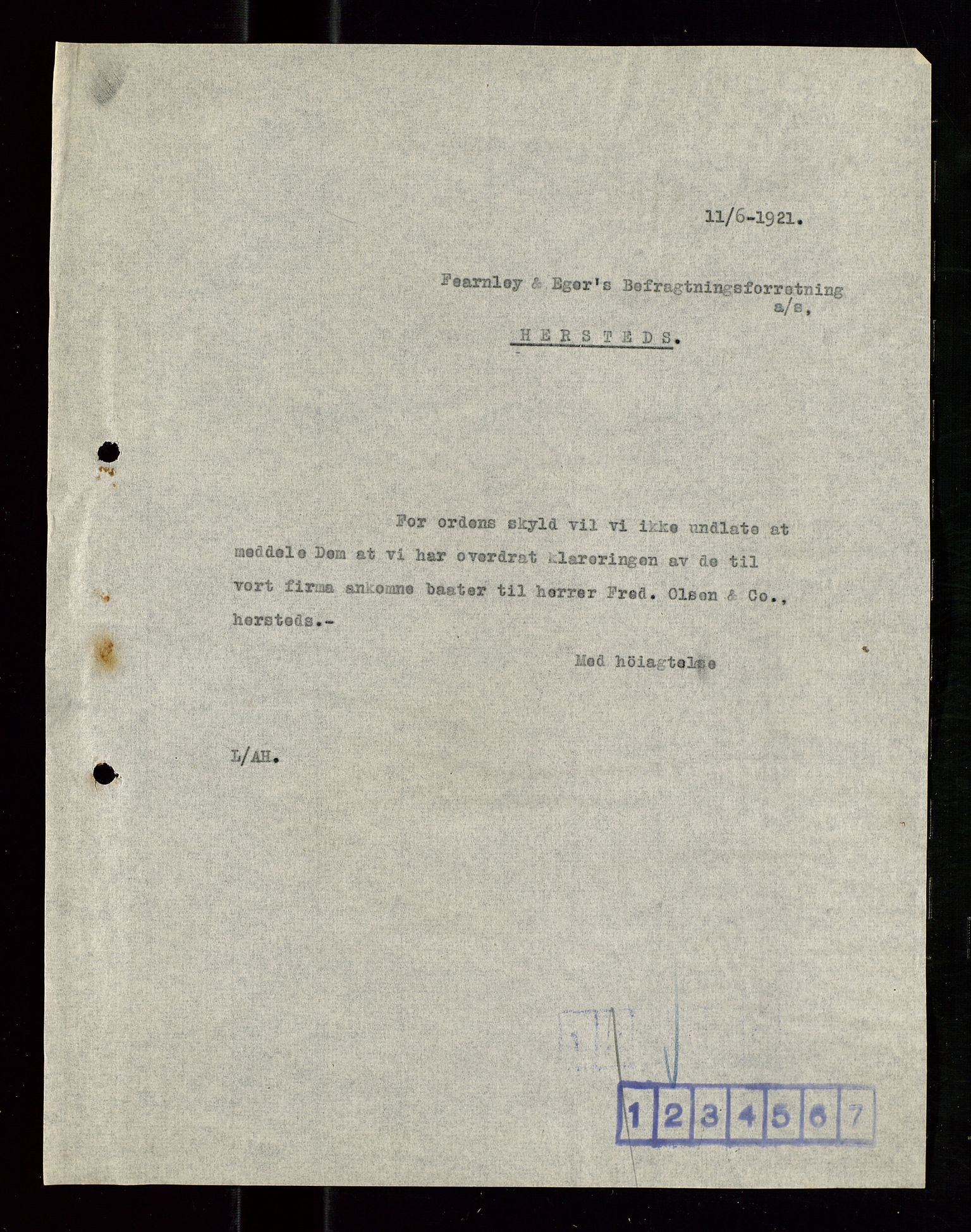 Pa 1521 - A/S Norske Shell, AV/SAST-A-101915/E/Ea/Eaa/L0011: Sjefskorrespondanse, 1921, p. 128