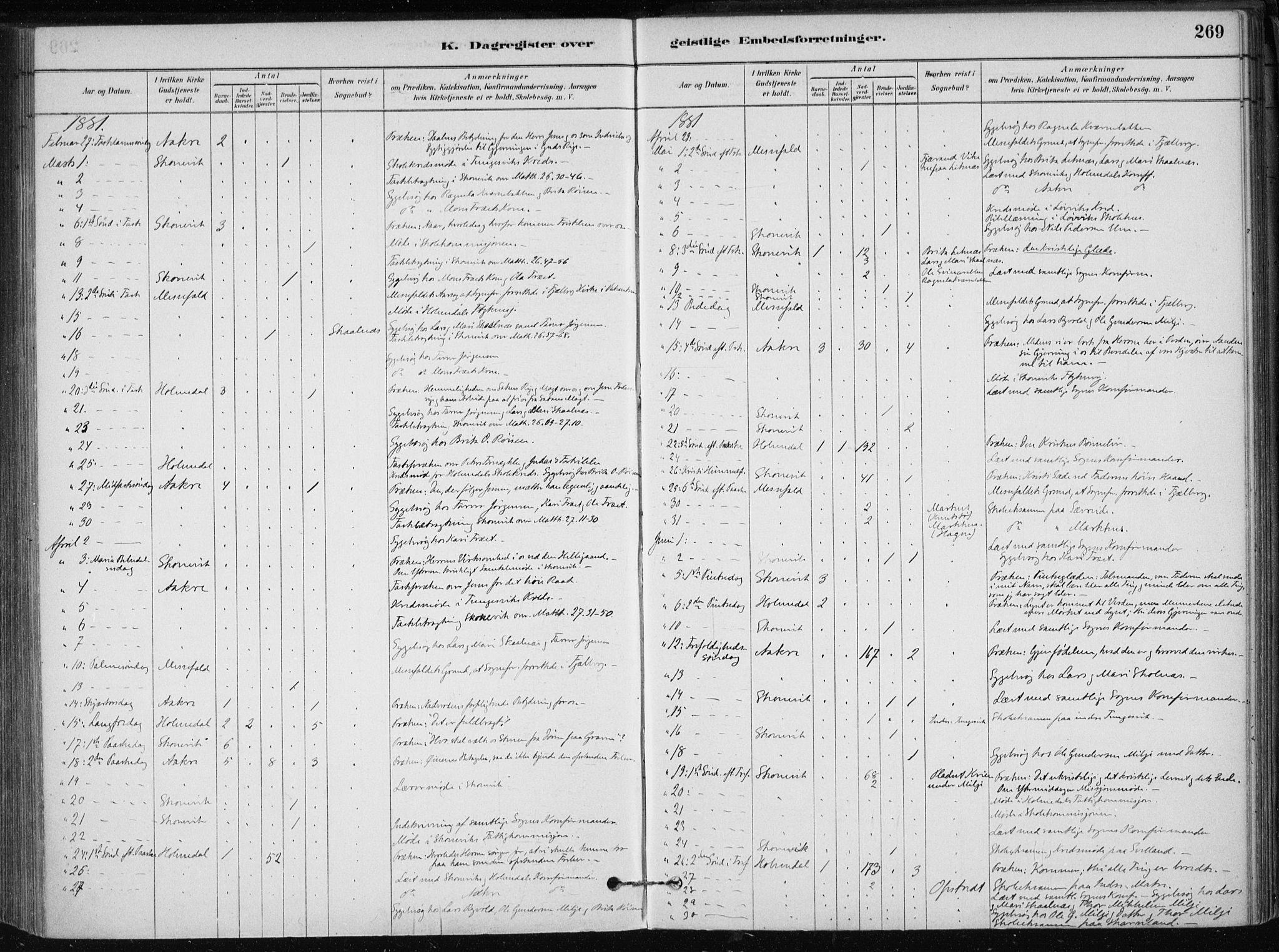 Skånevik sokneprestembete, SAB/A-77801/H/Haa: Parish register (official) no. B 1, 1879-1914, p. 269