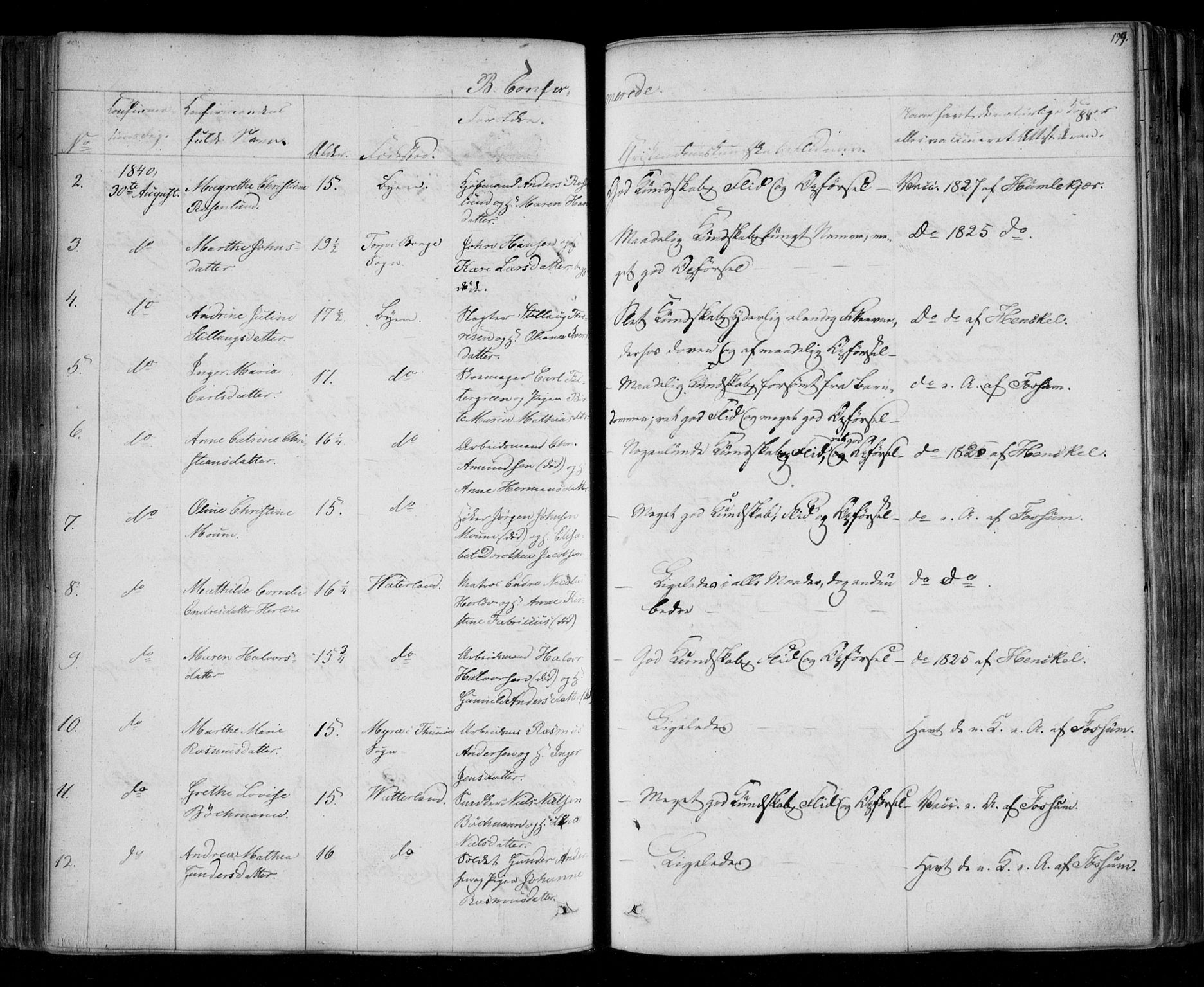 Fredrikstad prestekontor Kirkebøker, AV/SAO-A-11082/F/Fa/L0005: Parish register (official) no. 5, 1835-1856, p. 199