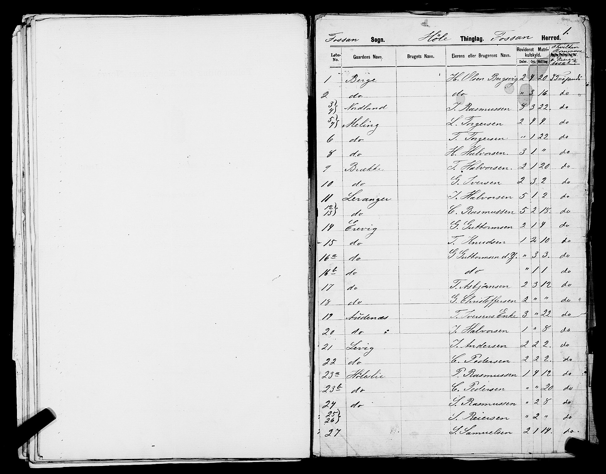 SAST, 1875 census for 1128P Høgsfjord, 1875, p. 29