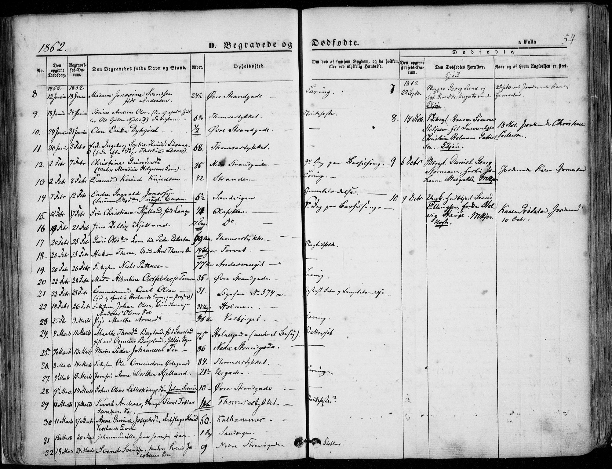 Domkirken sokneprestkontor, SAST/A-101812/001/30/30BA/L0020: Parish register (official) no. A 19, 1858-1877, p. 54