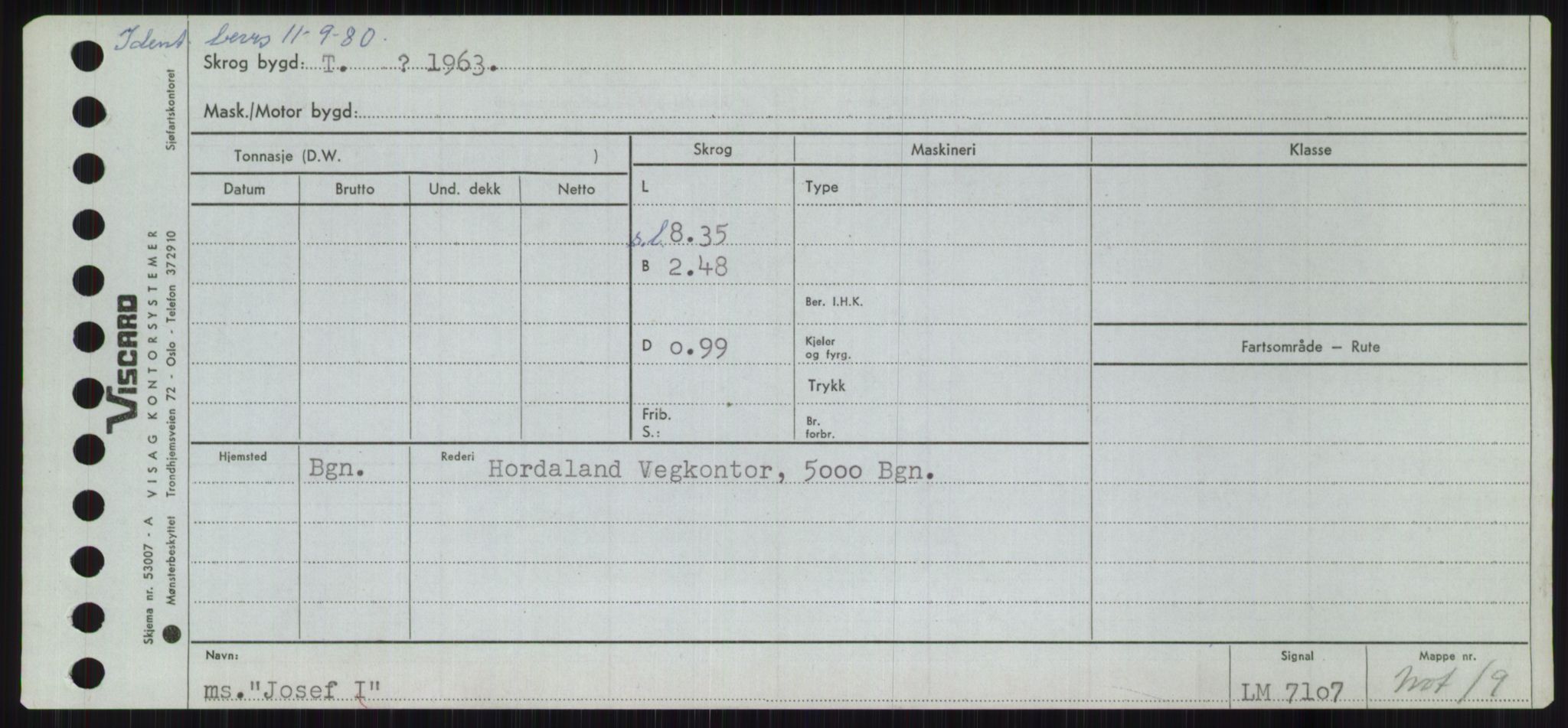 Sjøfartsdirektoratet med forløpere, Skipsmålingen, RA/S-1627/H/Ha/L0003/0001: Fartøy, Hilm-Mar / Fartøy, Hilm-Kol, p. 557