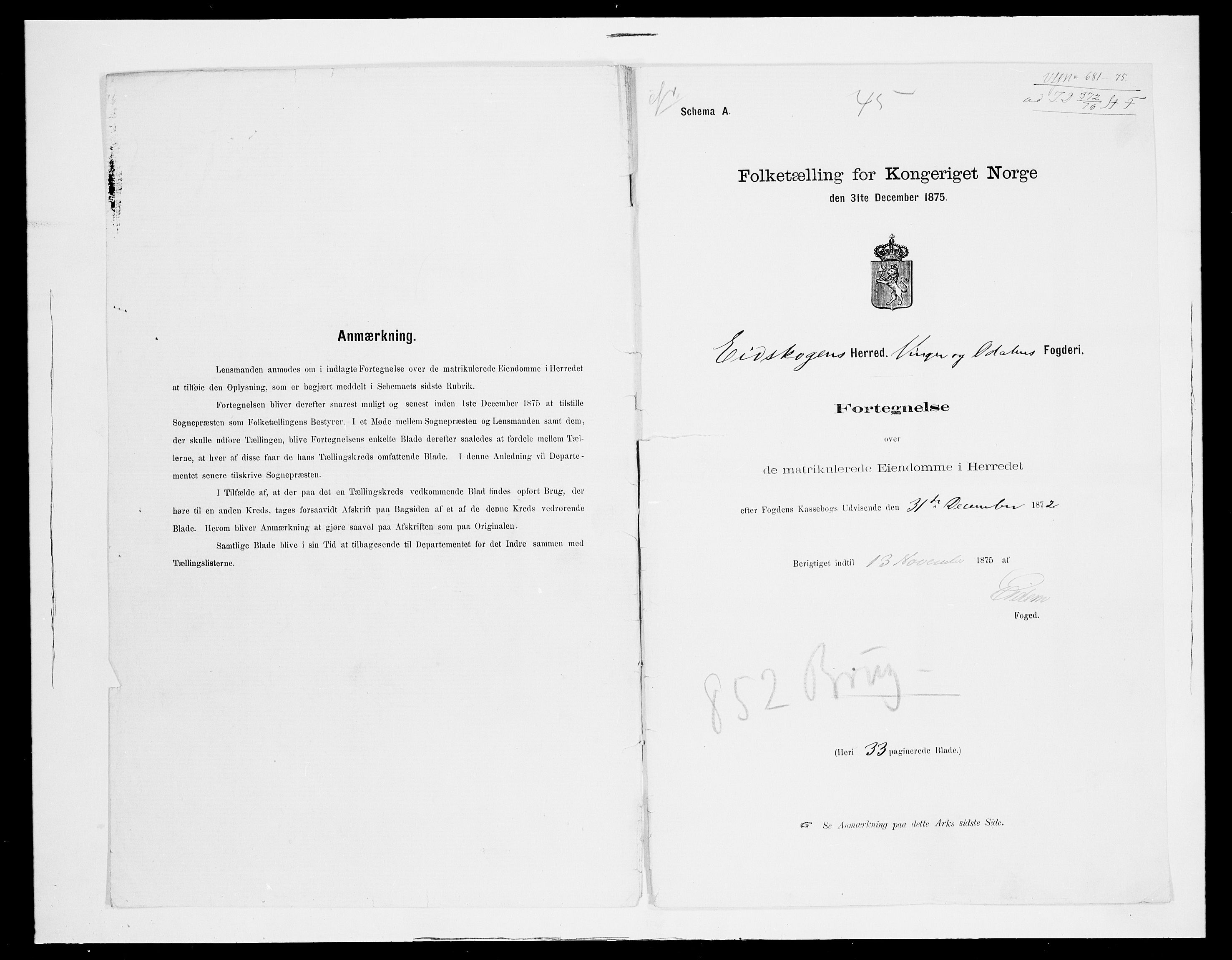 SAH, 1875 census for 0420P Eidskog, 1875, p. 68