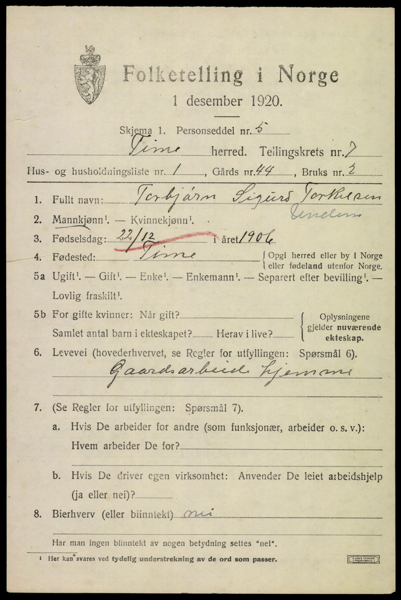 SAST, 1920 census for Time, 1920, p. 7253