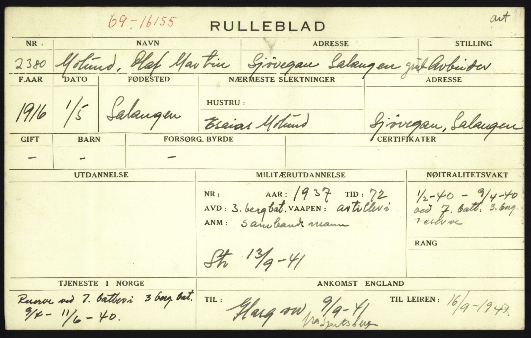 Forsvaret, Troms infanteriregiment nr. 16, AV/RA-RAFA-3146/P/Pa/L0021: Rulleblad for regimentets menige mannskaper, årsklasse 1937, 1937, p. 783