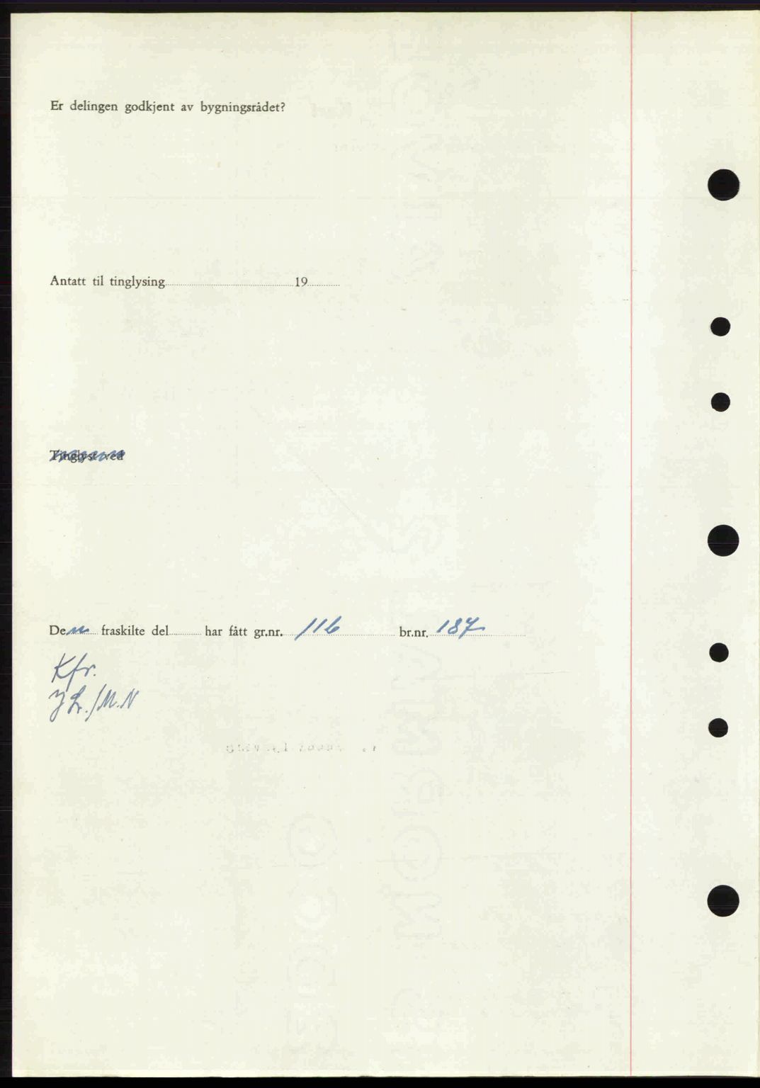 Nordfjord sorenskriveri, SAB/A-2801/02/02b/02bj/L0016a: Mortgage book no. A16 I, 1949-1950, Diary no: : 1607/1949