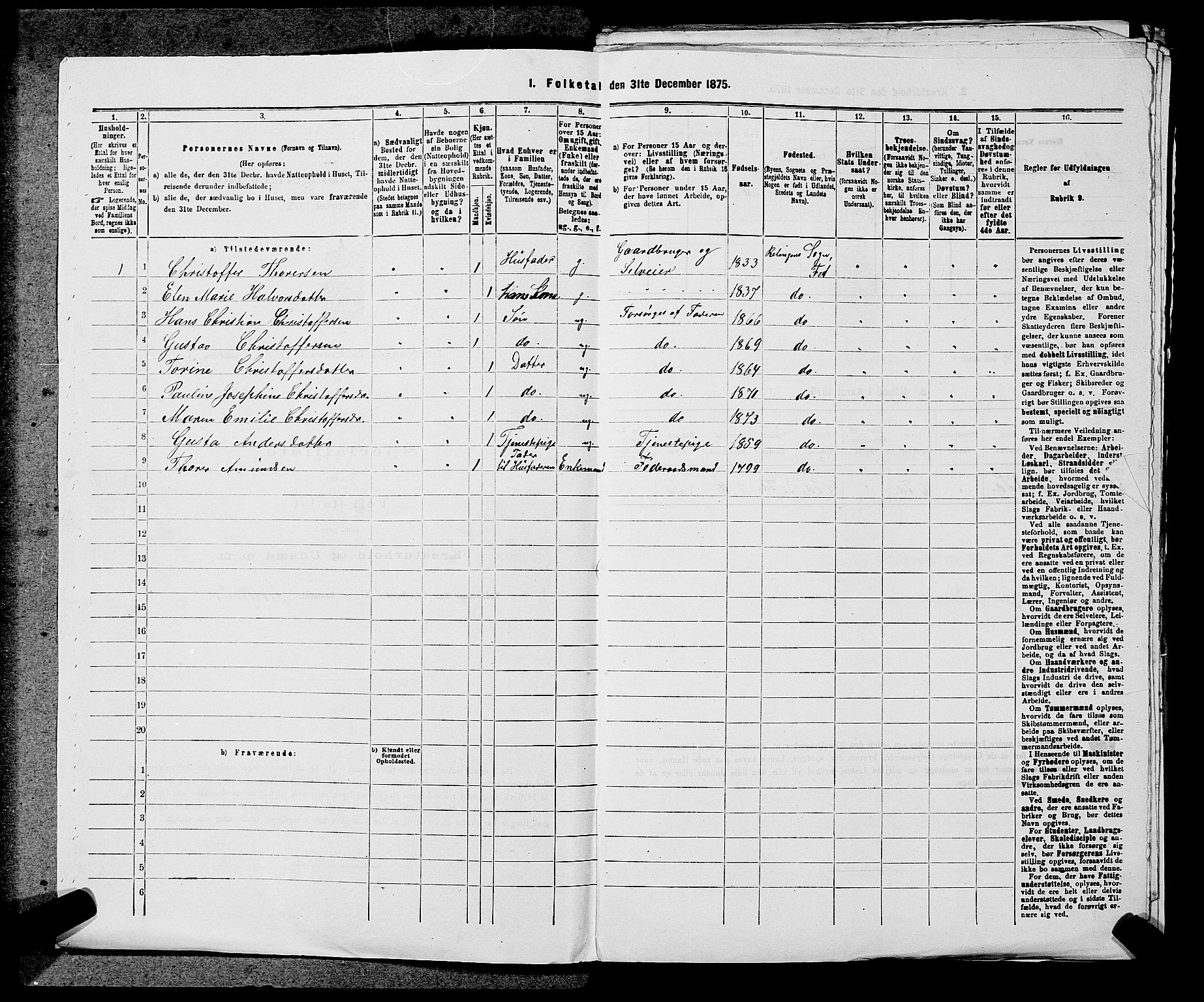 RA, 1875 census for 0227P Fet, 1875, p. 1352