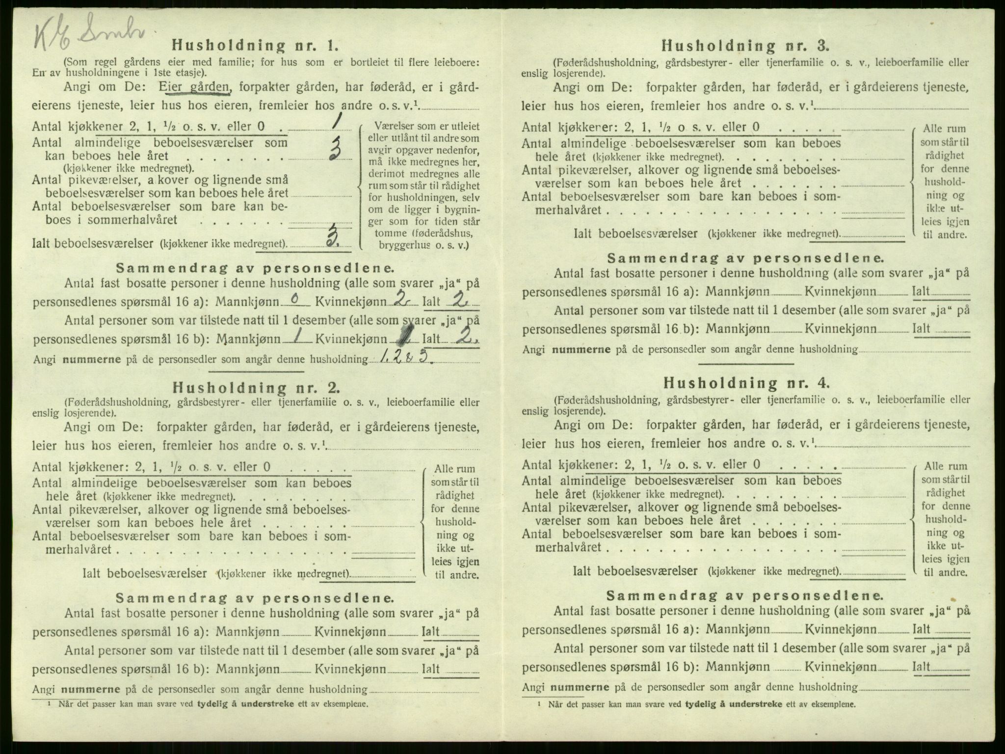 SAKO, 1920 census for Sandeherred, 1920, p. 3745