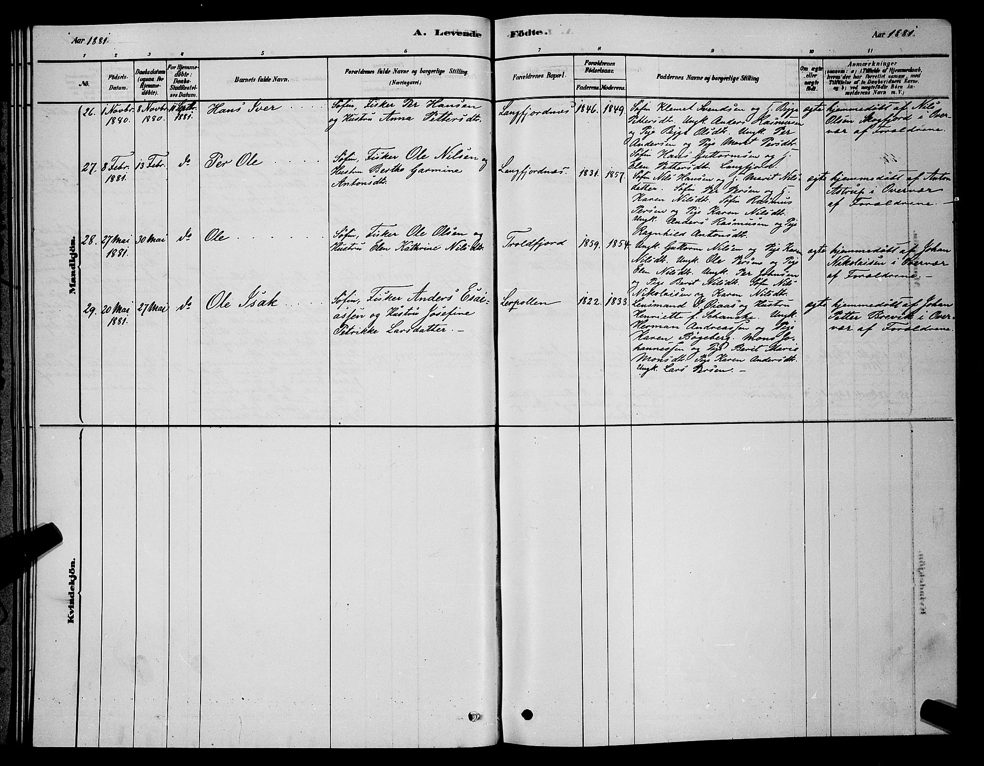 Tana sokneprestkontor, AV/SATØ-S-1334/H/Hb/L0003klokker: Parish register (copy) no. 3, 1878-1890