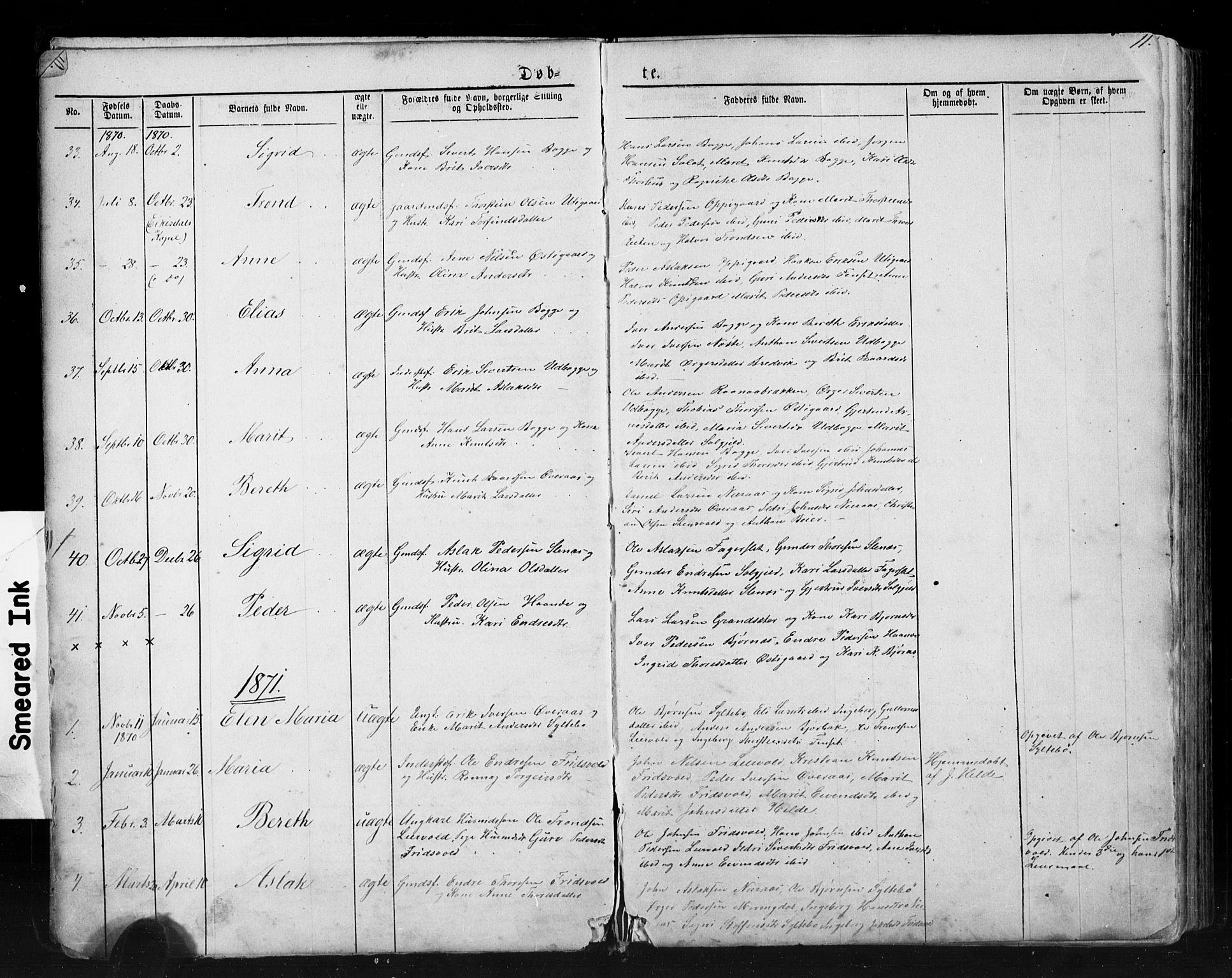 Ministerialprotokoller, klokkerbøker og fødselsregistre - Møre og Romsdal, SAT/A-1454/552/L0638: Parish register (copy) no. 552C01, 1867-1902, p. 11