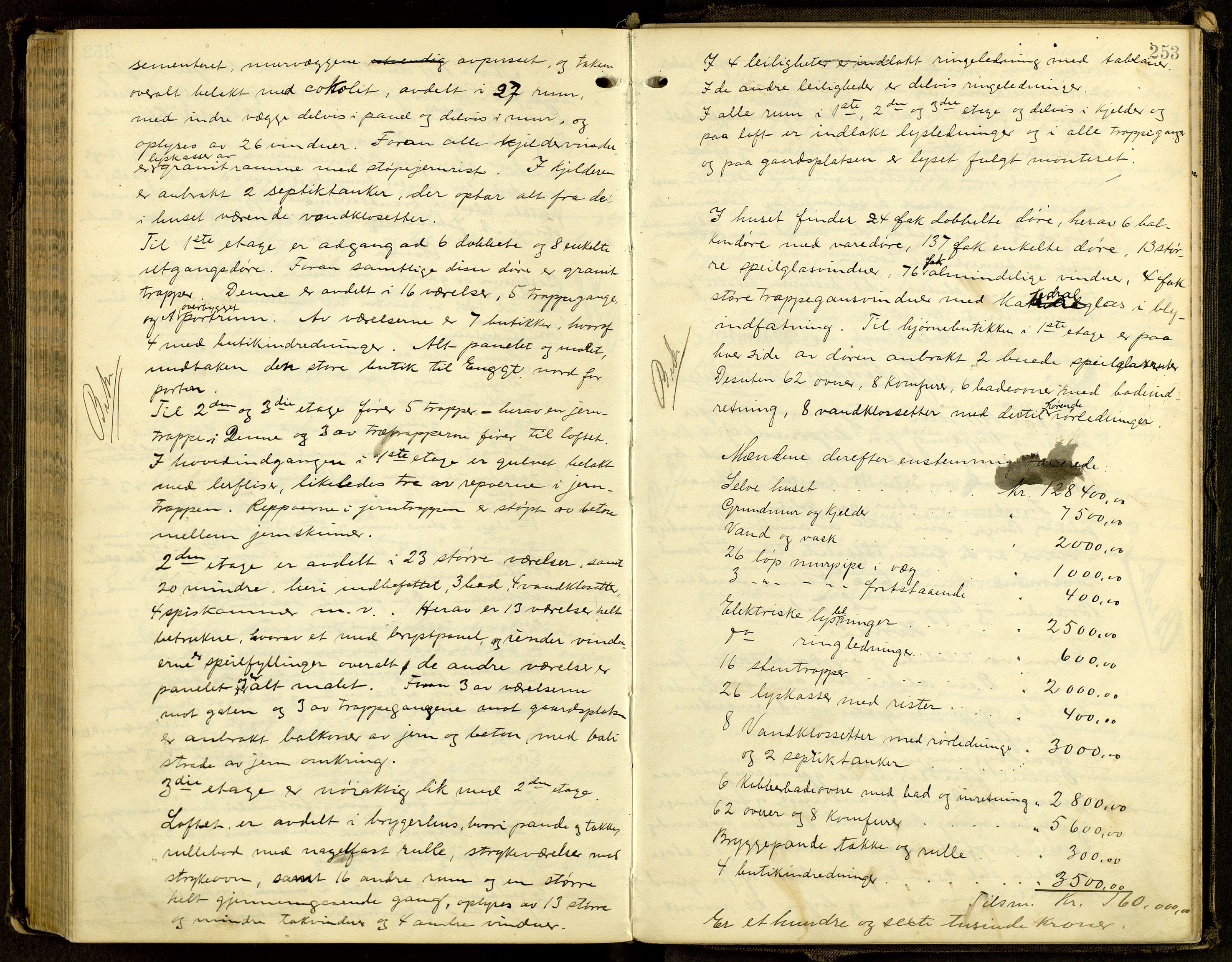 Norges Brannkasse, Hamar, AV/SAH-NBRANH-006/F/Fa/L0006: Branntakstprotokoll, 1906-1911, p. 252b-253a