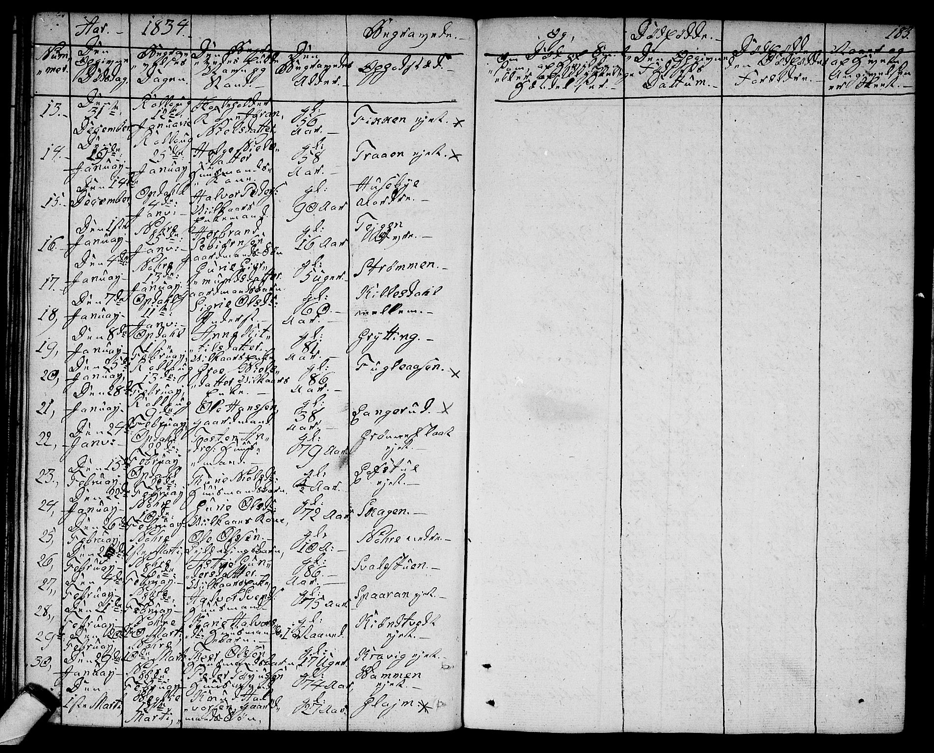 Rollag kirkebøker, AV/SAKO-A-240/G/Ga/L0002: Parish register (copy) no. I 2, 1831-1856, p. 183