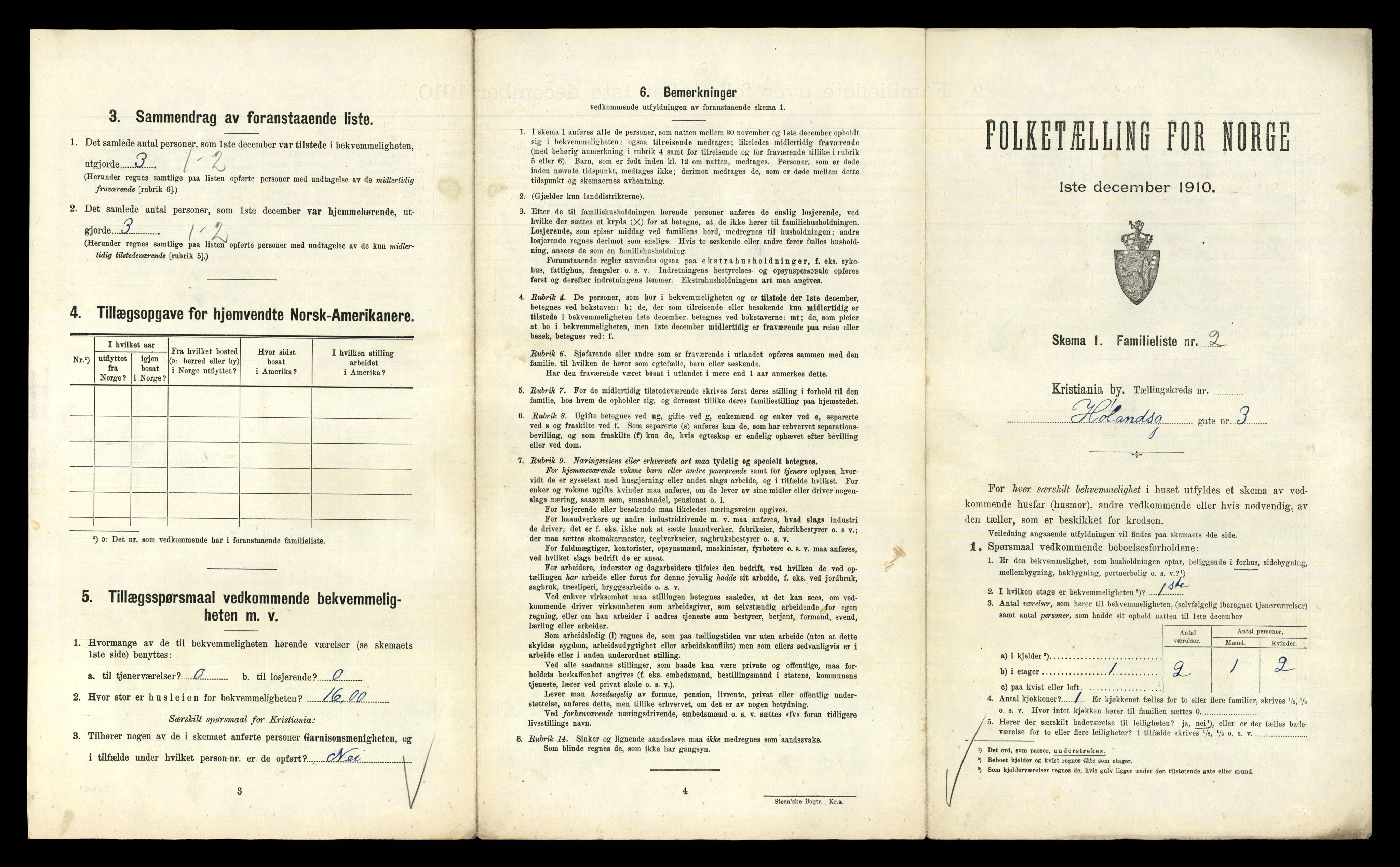 RA, 1910 census for Kristiania, 1910, p. 42015