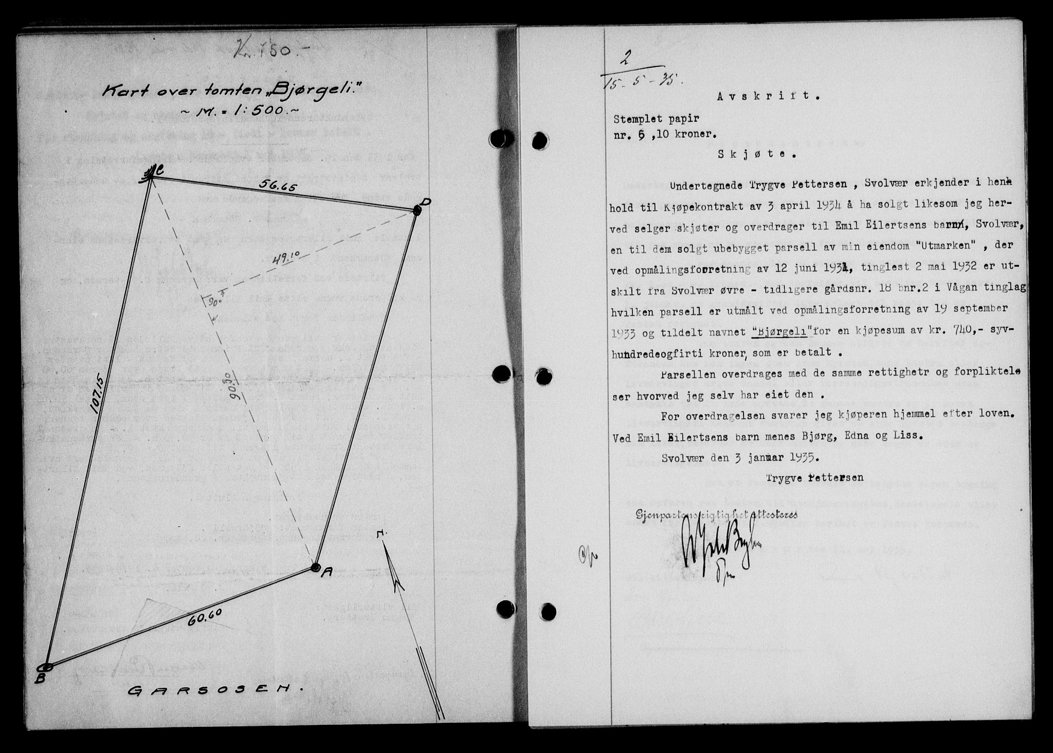 Lofoten sorenskriveri, SAT/A-0017/1/2/2C/L0031b: Mortgage book no. 31b, 1935-1935, Deed date: 15.05.1935