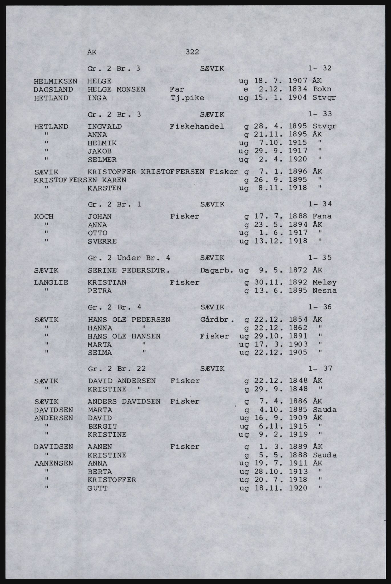 SAST, Copy of 1920 census for Karmøy, 1920, p. 344