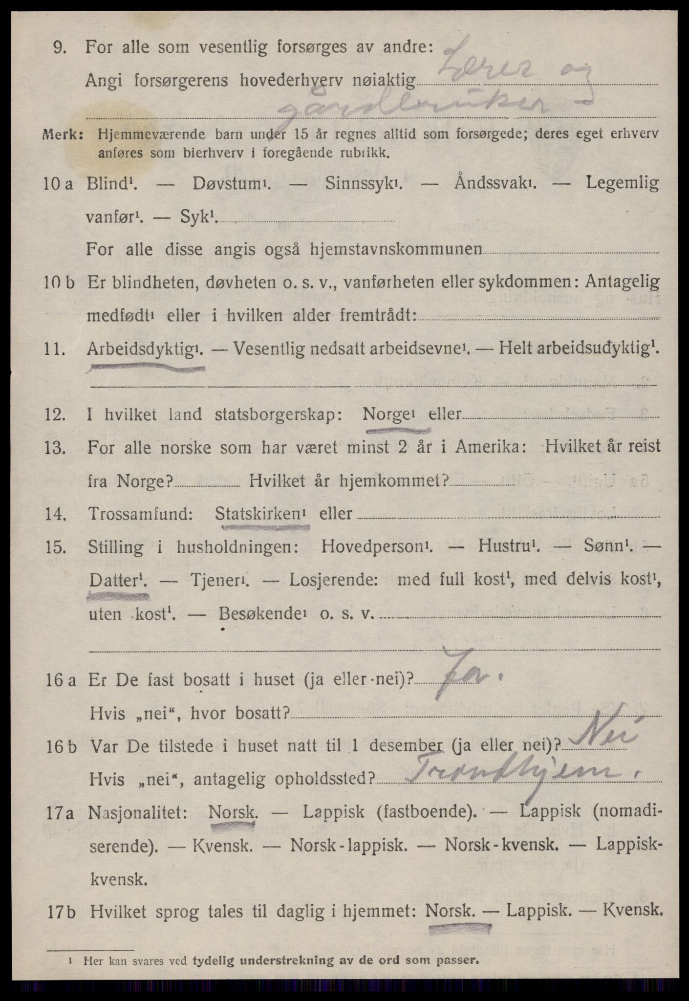 SAT, 1920 census for Ålen, 1920, p. 4659