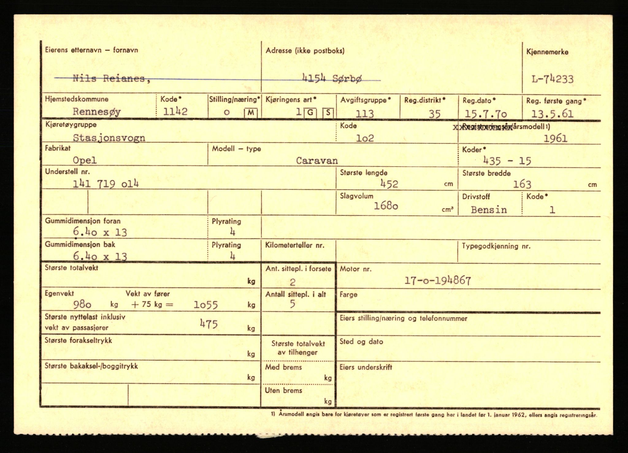 Stavanger trafikkstasjon, AV/SAST-A-101942/0/F/L0067: L-71600 - L-74999, 1930-1971, p. 1772