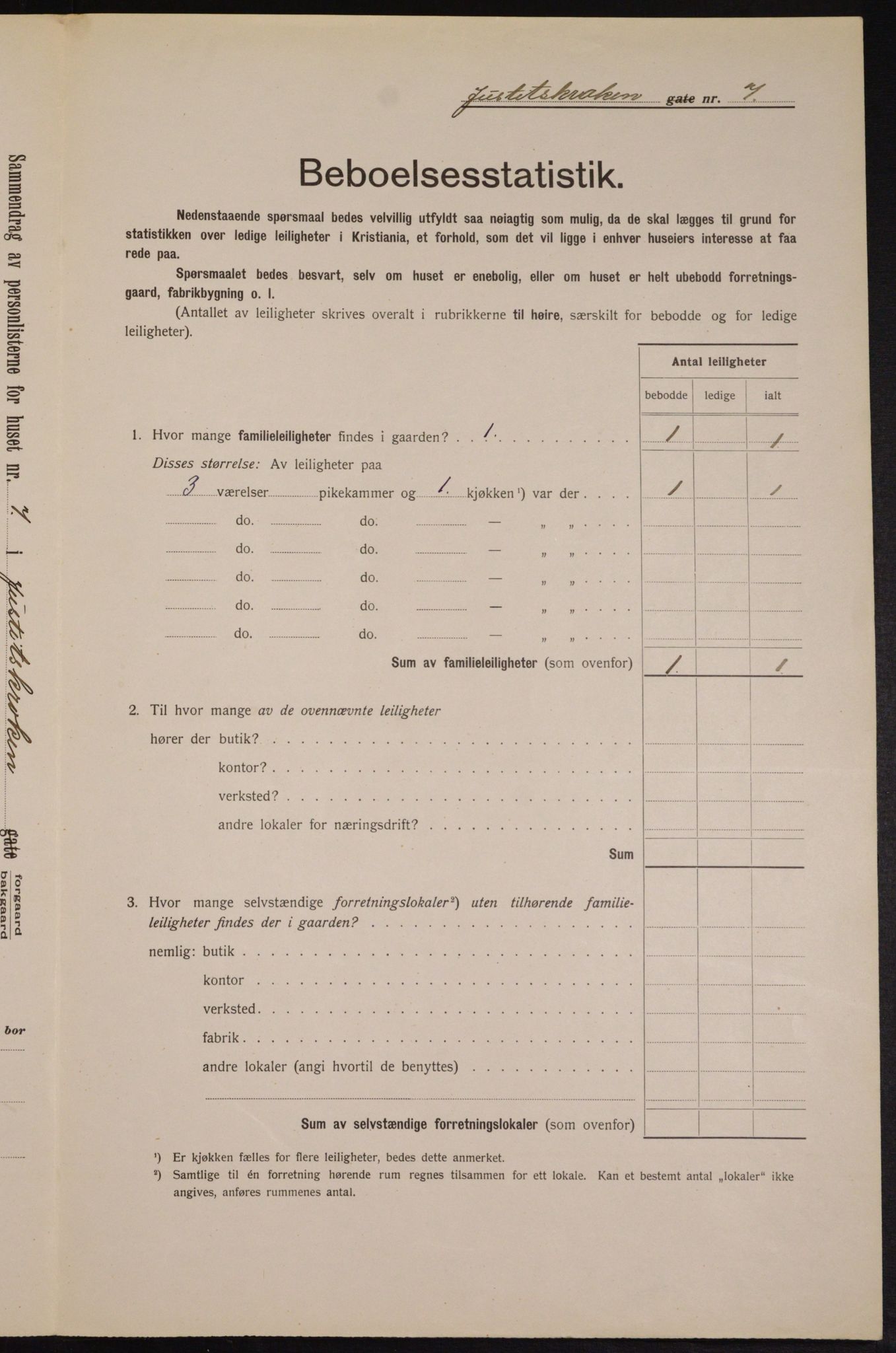 OBA, Municipal Census 1913 for Kristiania, 1913, p. 47452