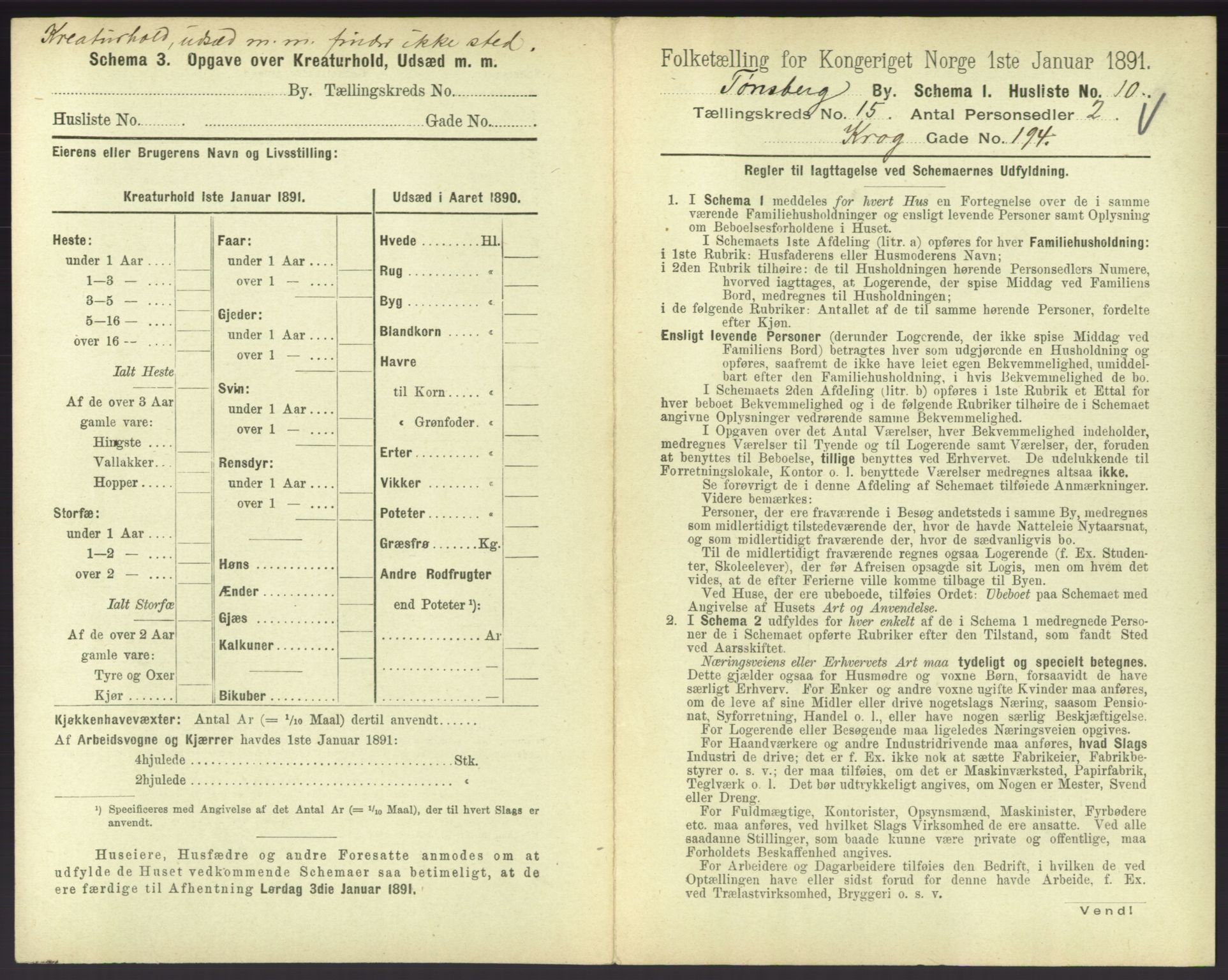 RA, 1891 census for 0705 Tønsberg, 1891, p. 568