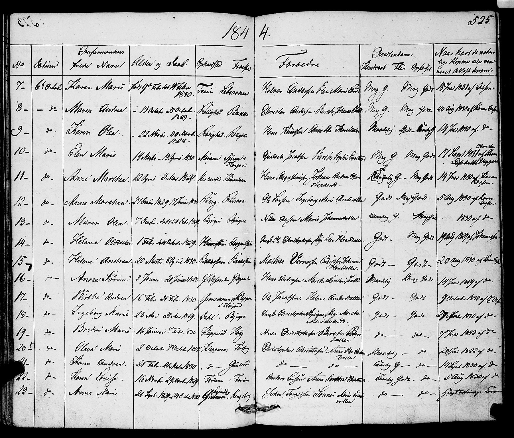 Ramnes kirkebøker, AV/SAKO-A-314/F/Fa/L0005: Parish register (official) no. I 5, 1841-1861, p. 524-525