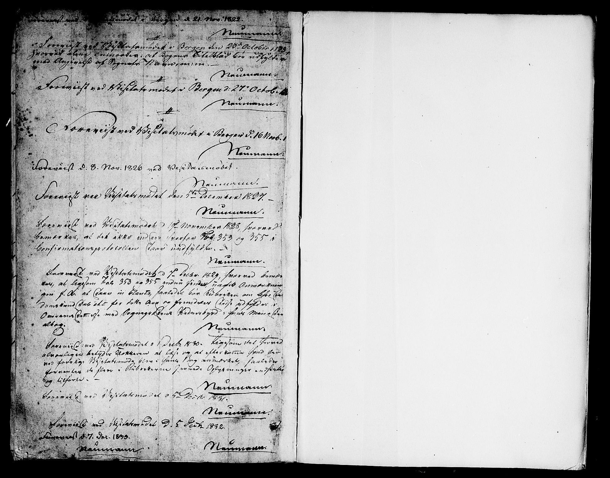 Domkirken sokneprestembete, SAB/A-74801/H/Hab/L0002: Parish register (copy) no. A 2, 1821-1839, p. 598