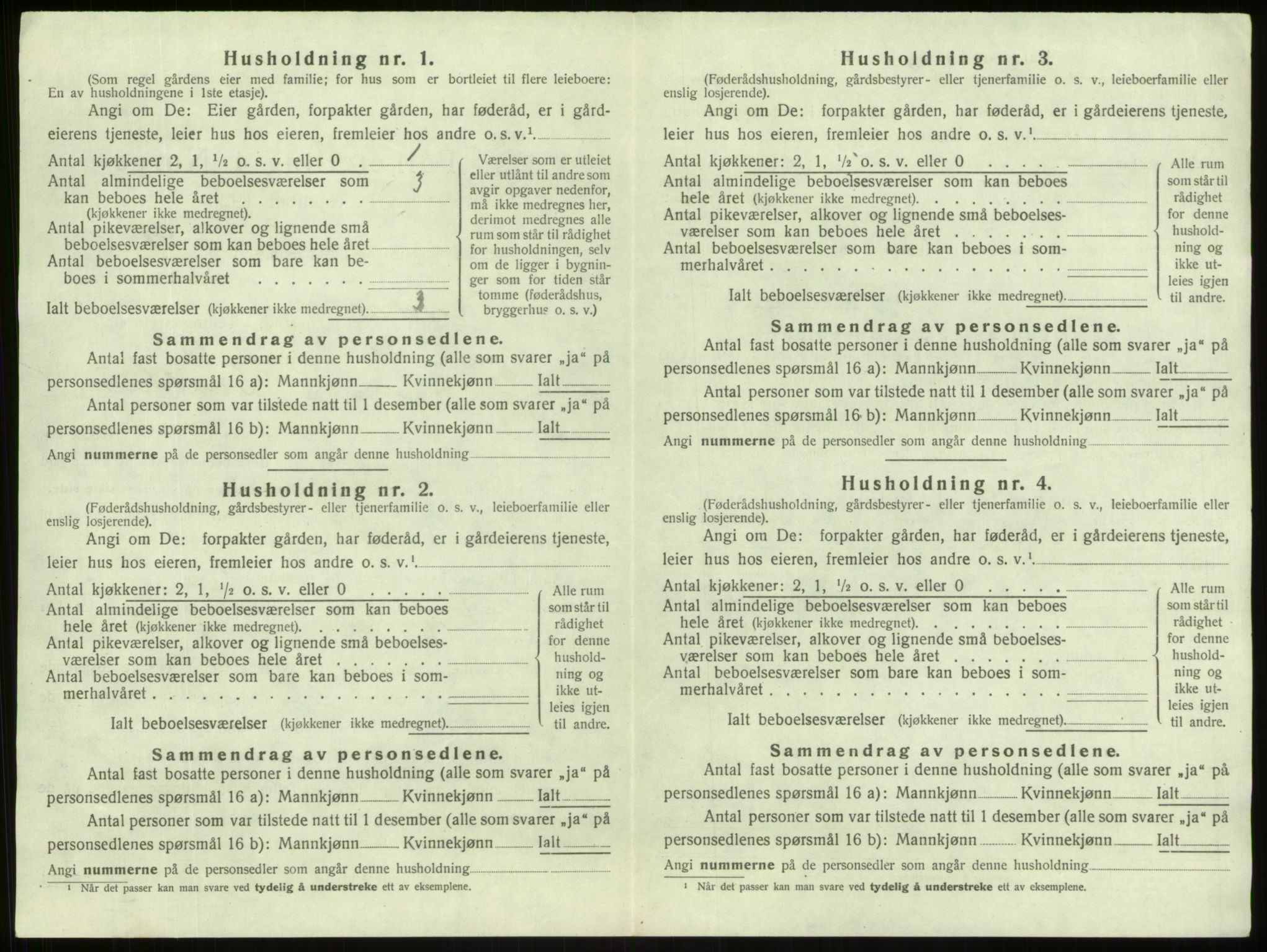 SAB, 1920 census for Lærdal, 1920, p. 712