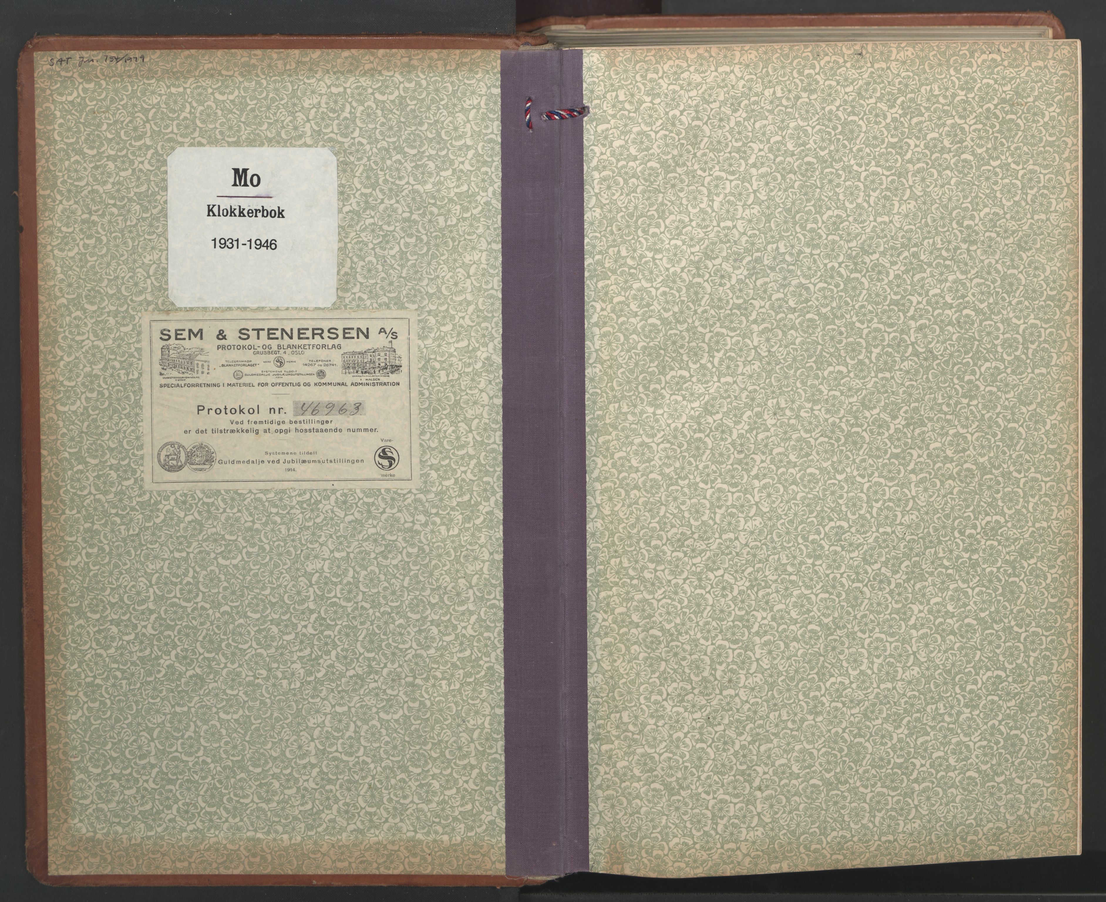Ministerialprotokoller, klokkerbøker og fødselsregistre - Nordland, SAT/A-1459/827/L0425: Parish register (copy) no. 827C14, 1931-1946