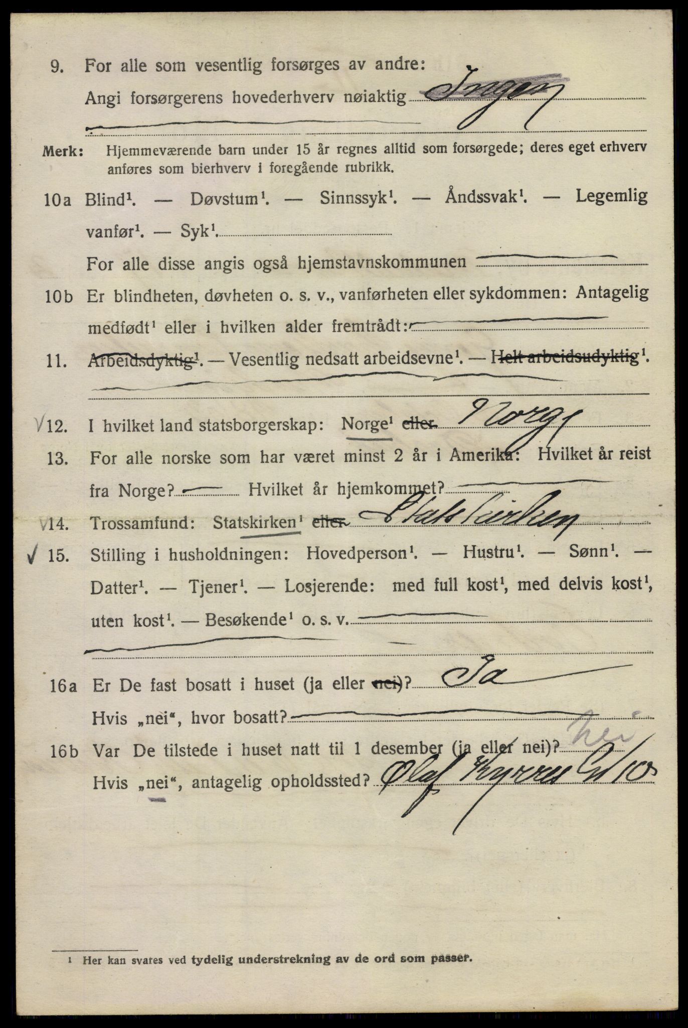 SAO, 1920 census for Kristiania, 1920, p. 395422