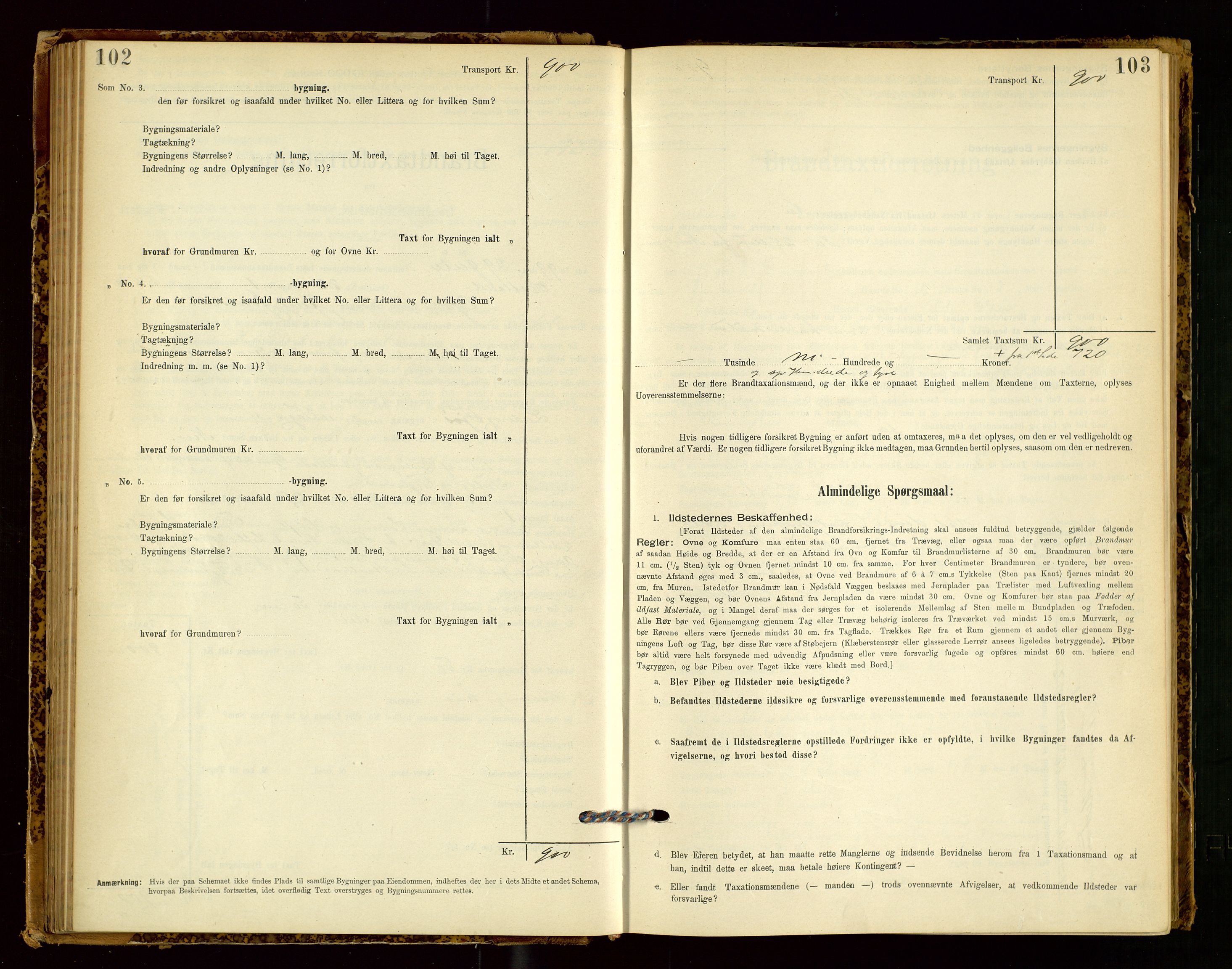 Eigersund lensmannskontor, SAST/A-100171/Gob/L0001: Skjemaprotokoll, 1894-1909, p. 102-103