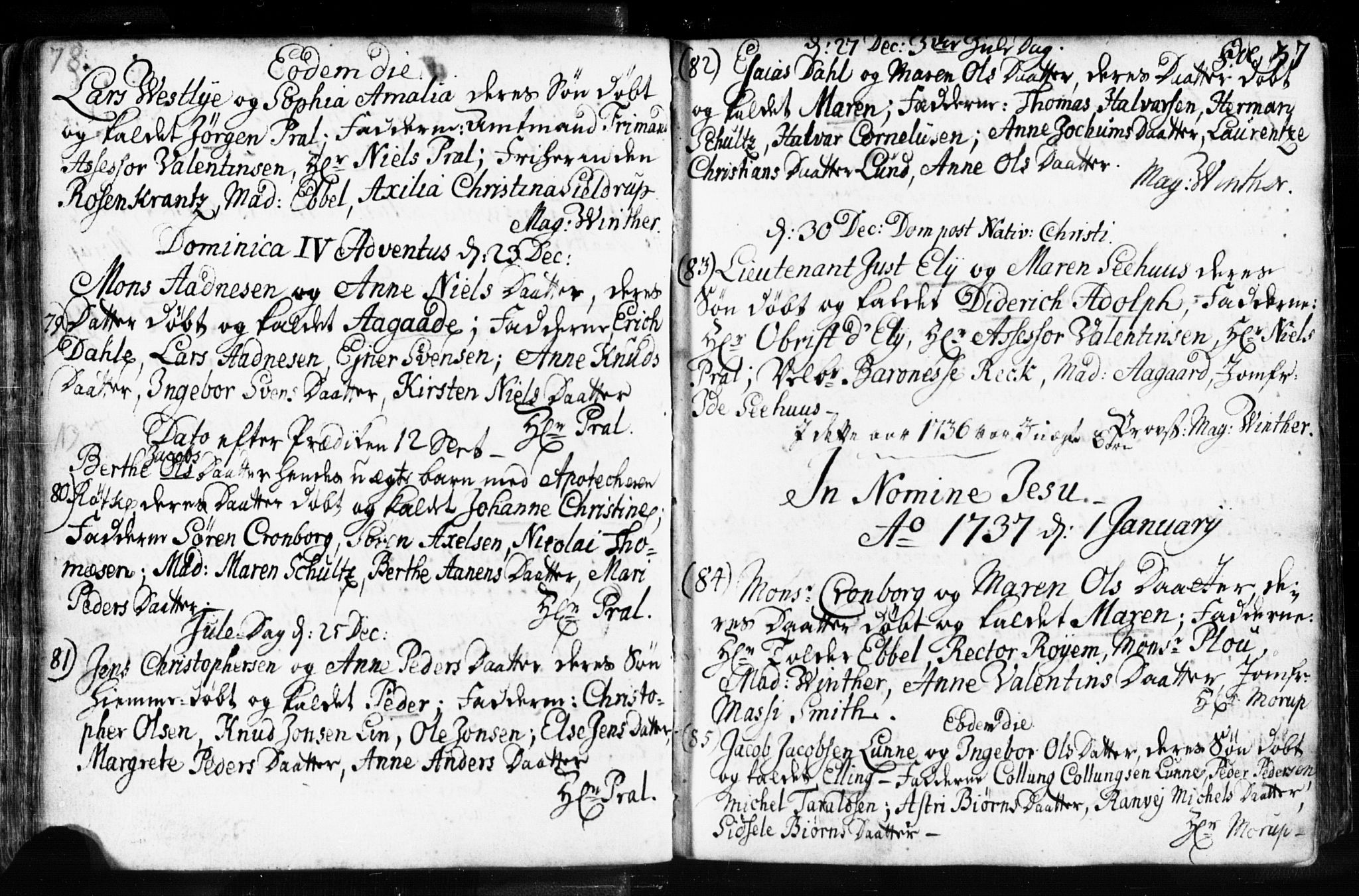Domkirken sokneprestkontor, SAST/A-101812/001/30/30BB/L0003: Parish register (copy) no. B 3, 1733-1751, p. 37