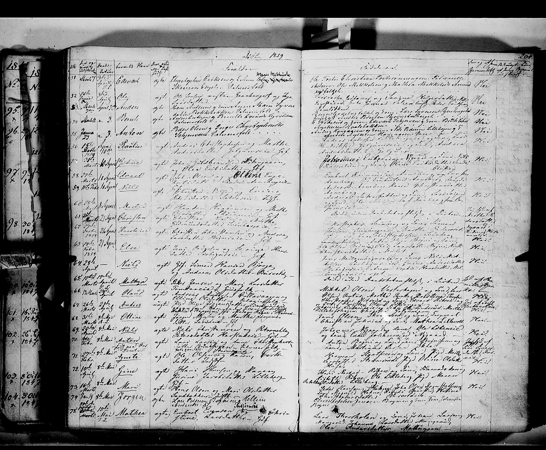 Romedal prestekontor, AV/SAH-PREST-004/K/L0004: Parish register (official) no. 4, 1847-1861, p. 204