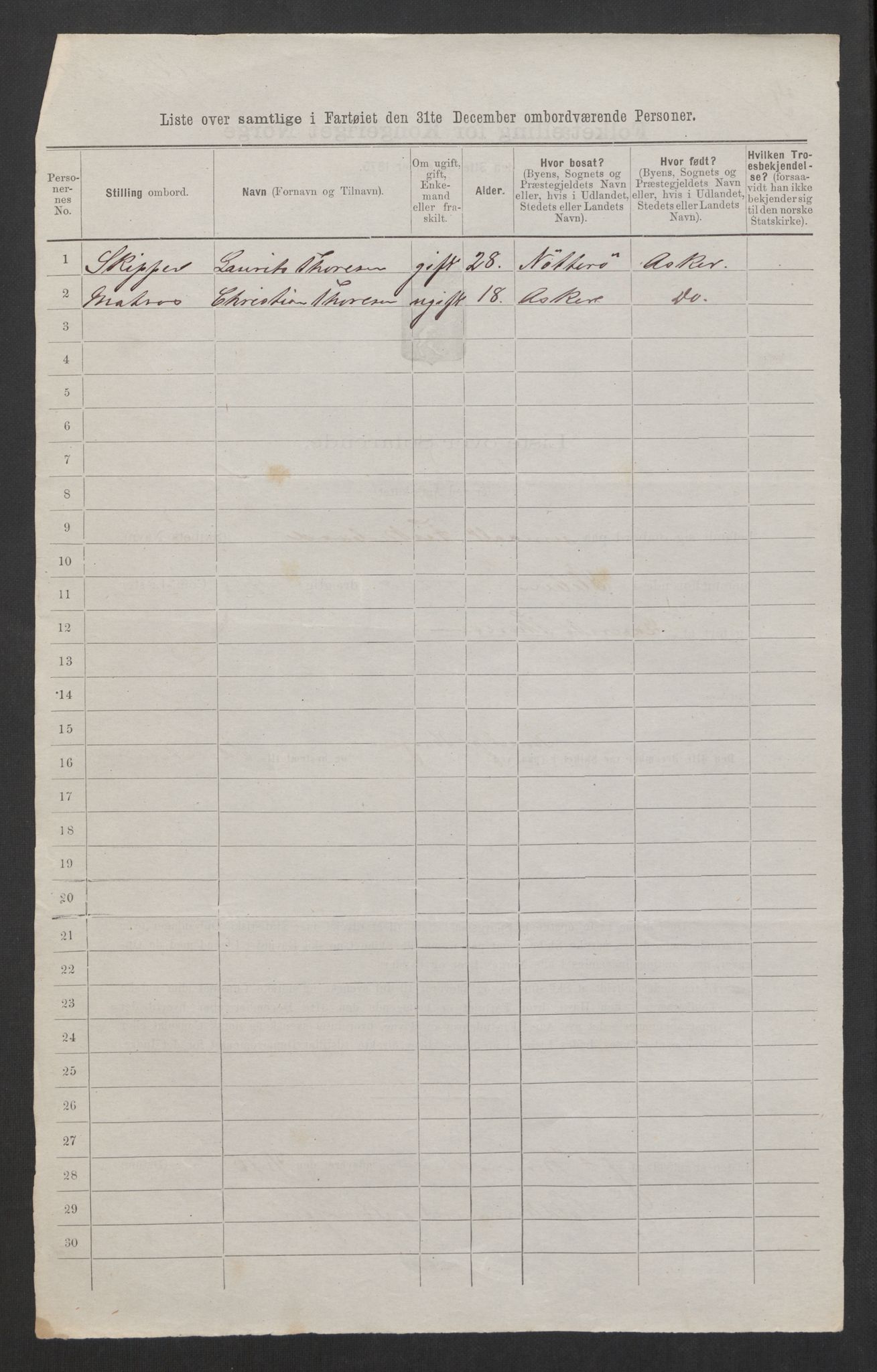 RA, 1875 census, lists of crew on ships: Ships in domestic ports, 1875, p. 7