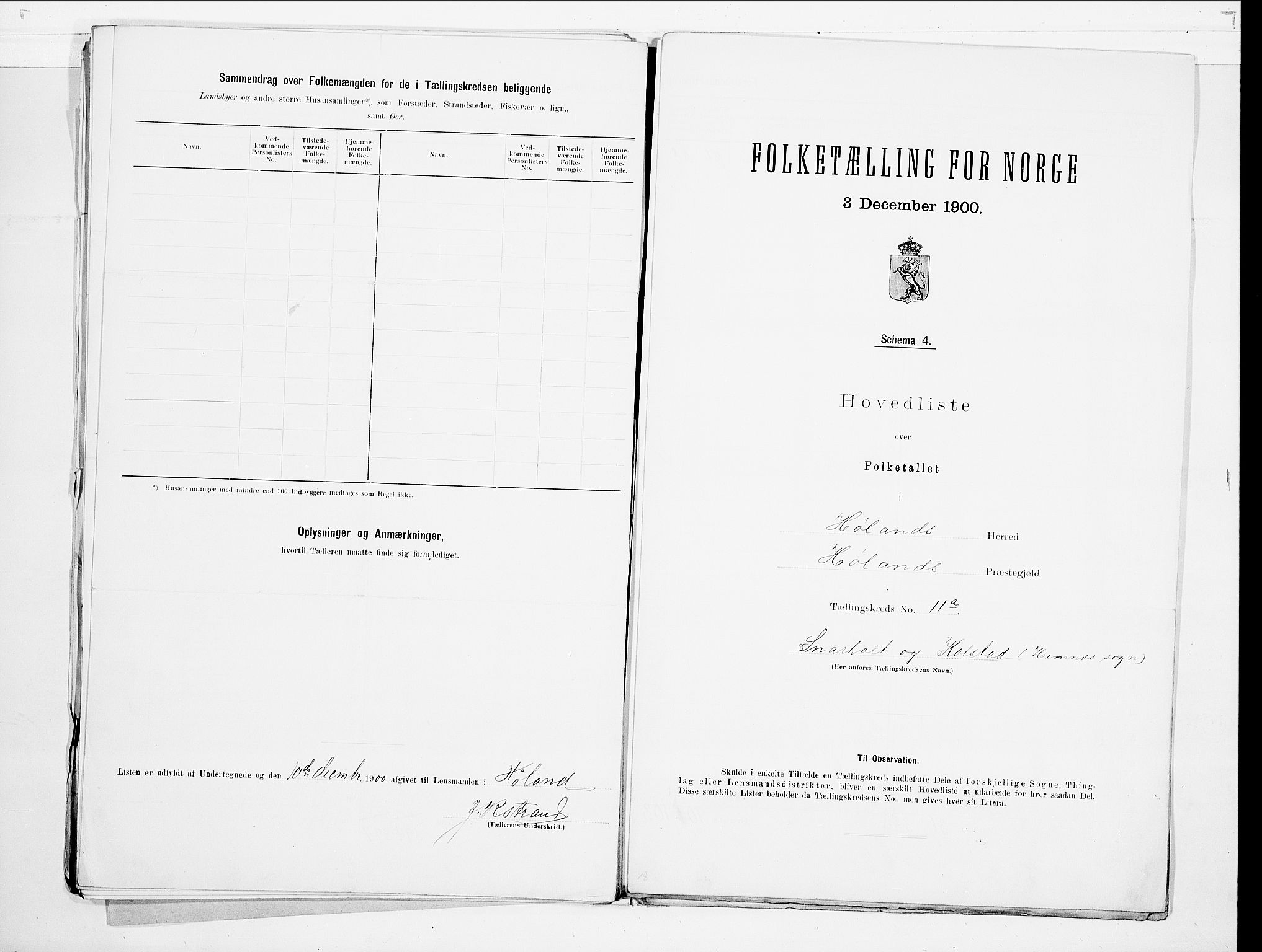 SAO, 1900 census for Høland, 1900, p. 30