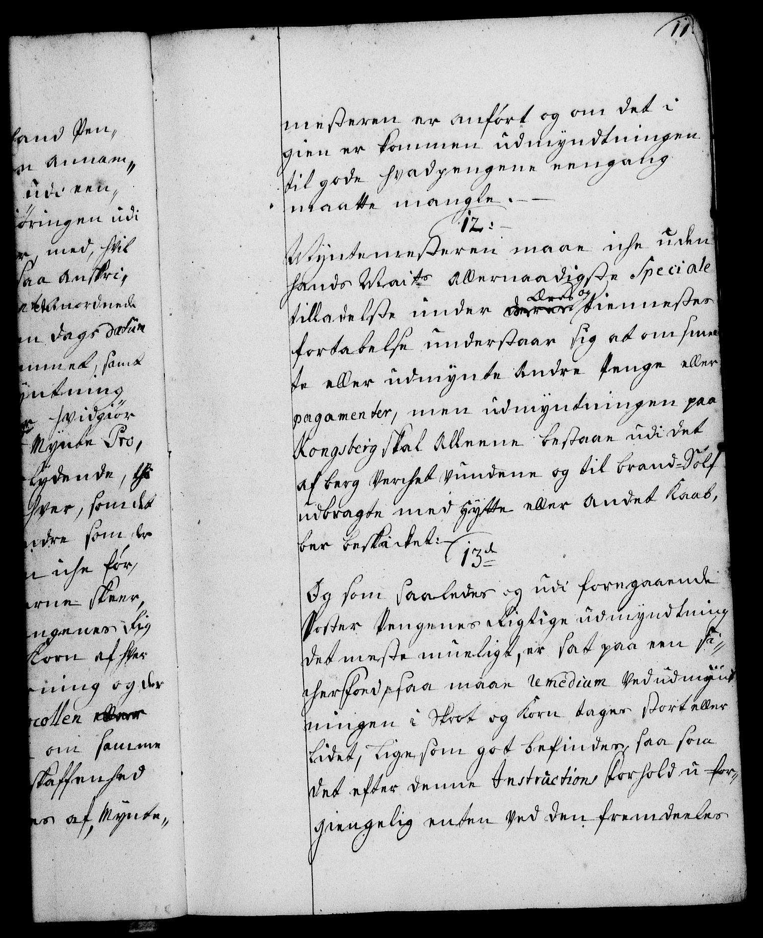 Rentekammeret, Kammerkanselliet, RA/EA-3111/G/Gg/Ggi/L0002: Norsk instruksjonsprotokoll med register (merket RK 53.35), 1729-1751, p. 11