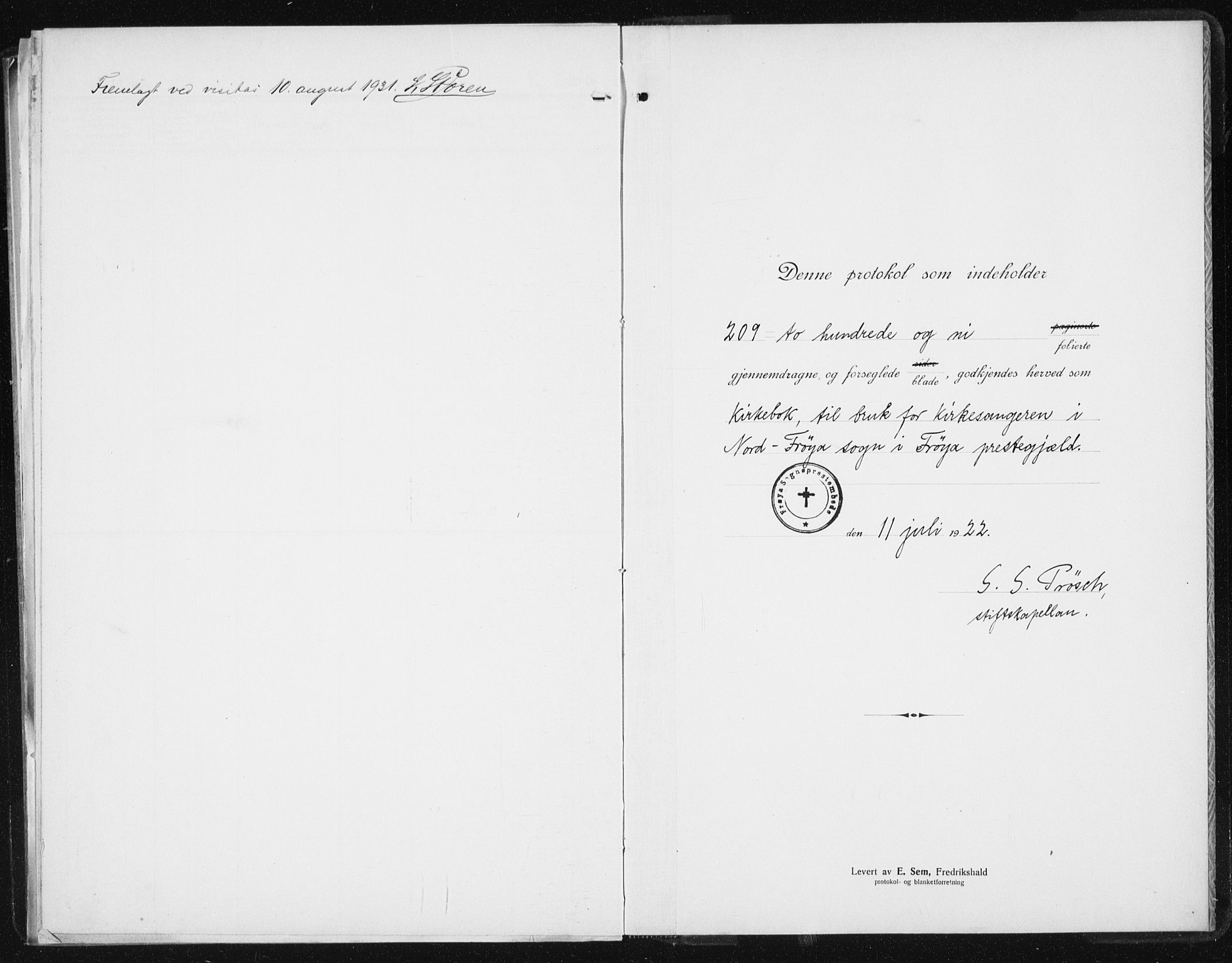 Ministerialprotokoller, klokkerbøker og fødselsregistre - Sør-Trøndelag, SAT/A-1456/640/L0589: Parish register (copy) no. 640C06, 1922-1934