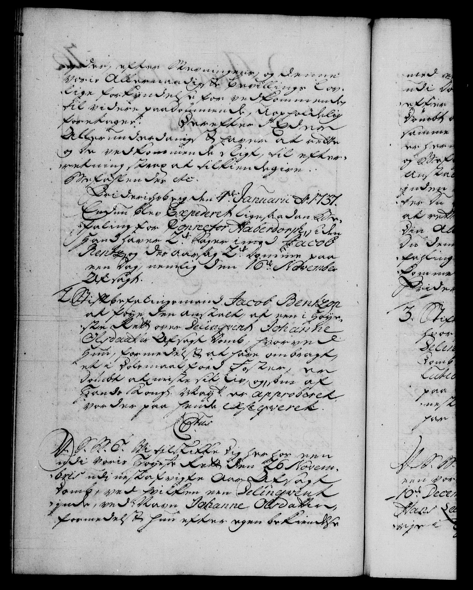 Danske Kanselli 1572-1799, AV/RA-EA-3023/F/Fc/Fca/Fcab/L0027: Norske tegnelser, 1736-1737, p. 262b