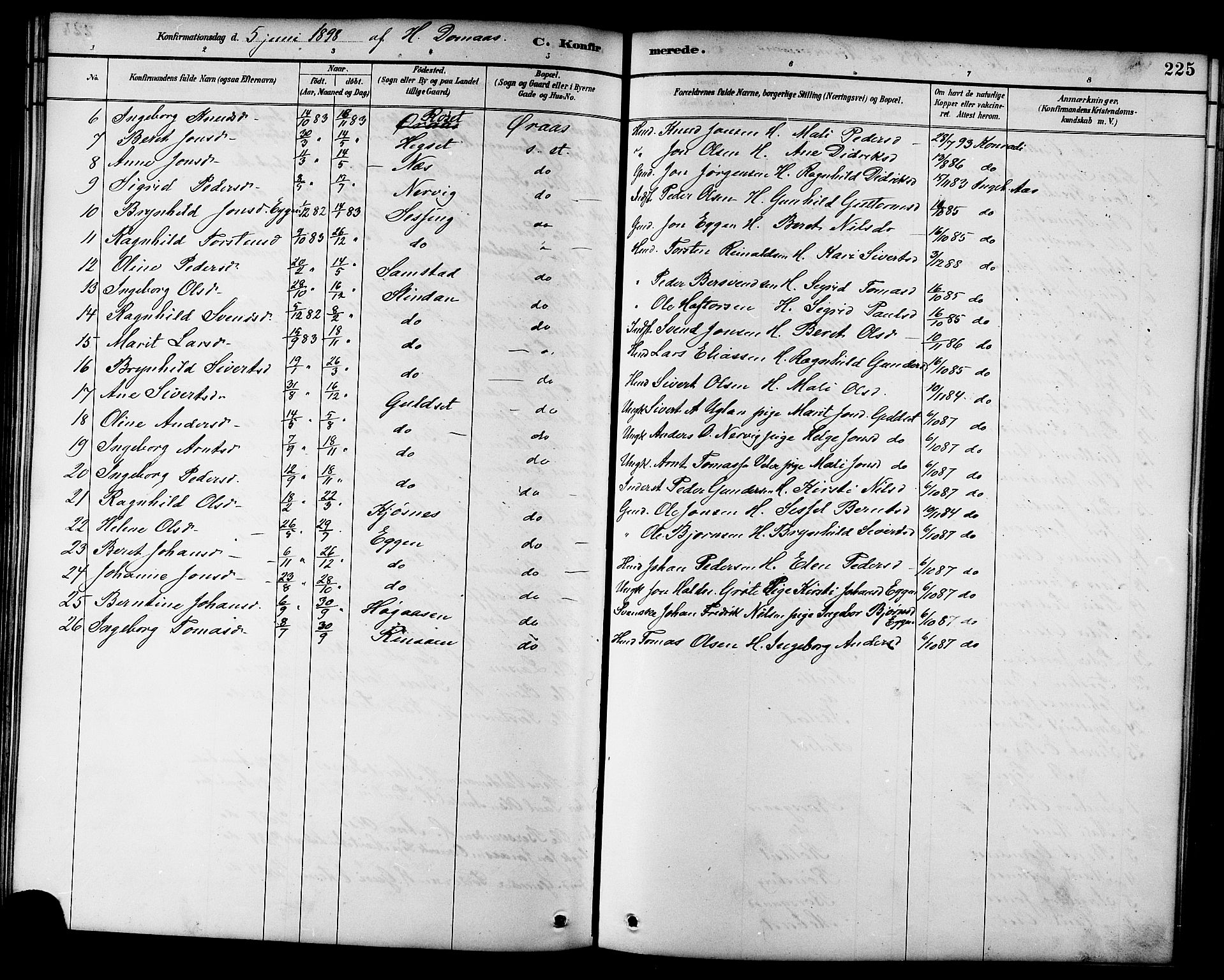 Ministerialprotokoller, klokkerbøker og fødselsregistre - Sør-Trøndelag, AV/SAT-A-1456/695/L1157: Parish register (copy) no. 695C08, 1889-1913, p. 225