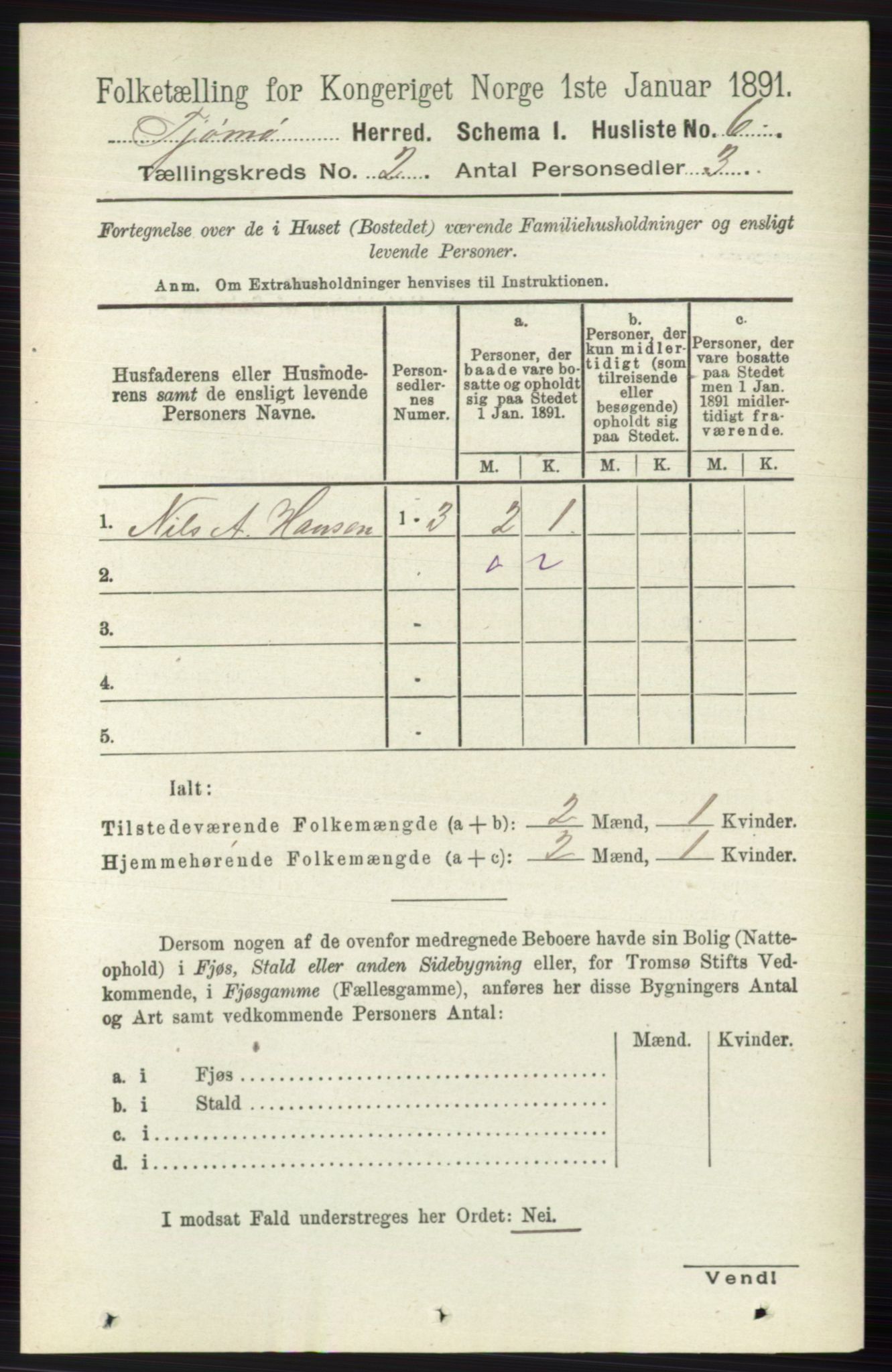 RA, 1891 census for 0723 Tjøme, 1891, p. 290