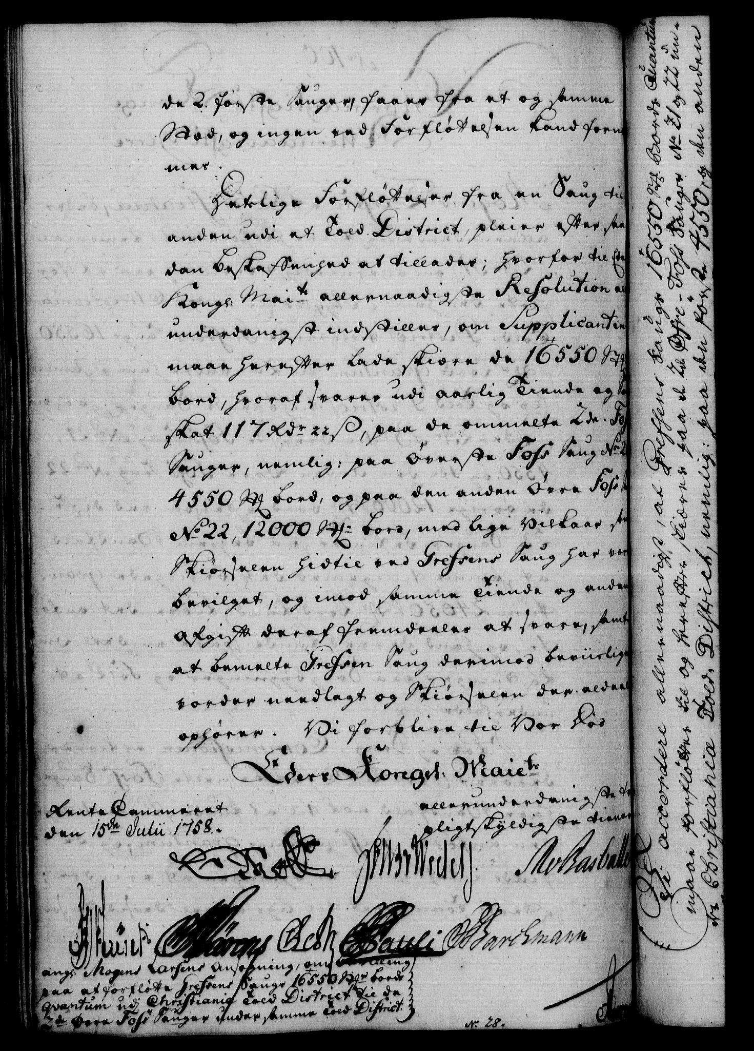Rentekammeret, Kammerkanselliet, RA/EA-3111/G/Gf/Gfa/L0040: Norsk relasjons- og resolusjonsprotokoll (merket RK 52.40), 1758, p. 544