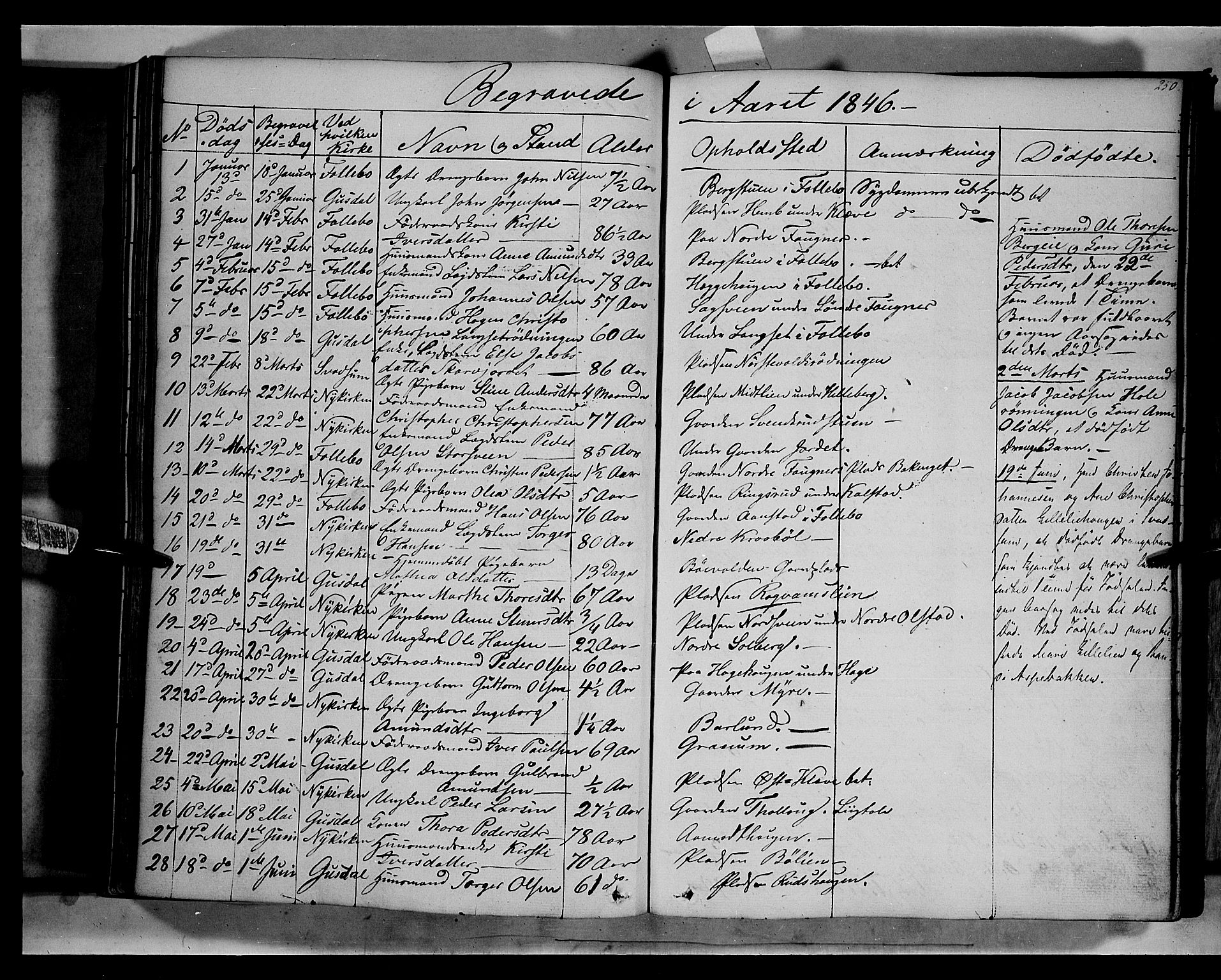 Gausdal prestekontor, SAH/PREST-090/H/Ha/Haa/L0007: Parish register (official) no. 7, 1840-1850, p. 250