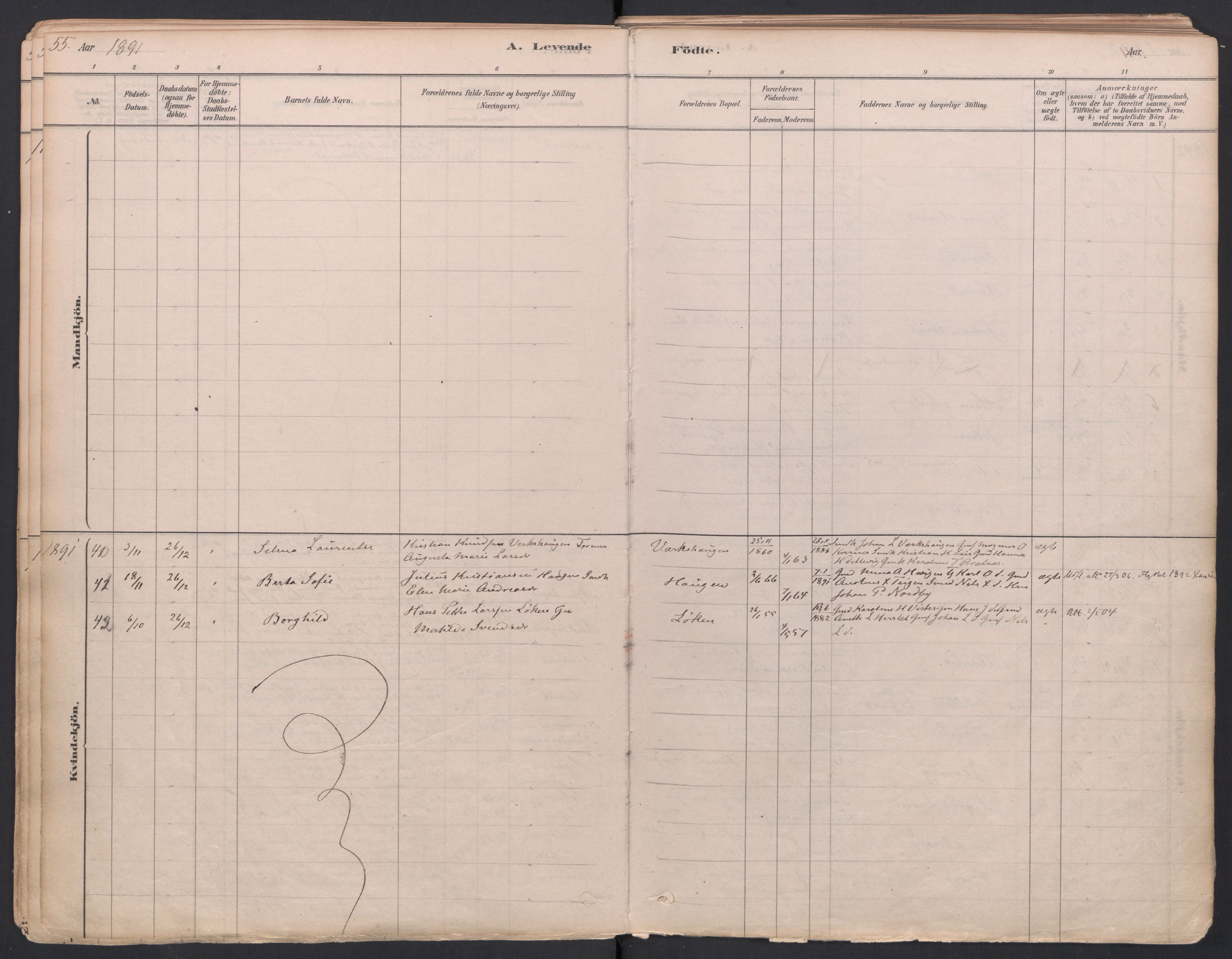 Trøgstad prestekontor Kirkebøker, SAO/A-10925/F/Fa/L0010: Parish register (official) no. I 10, 1878-1898, p. 55